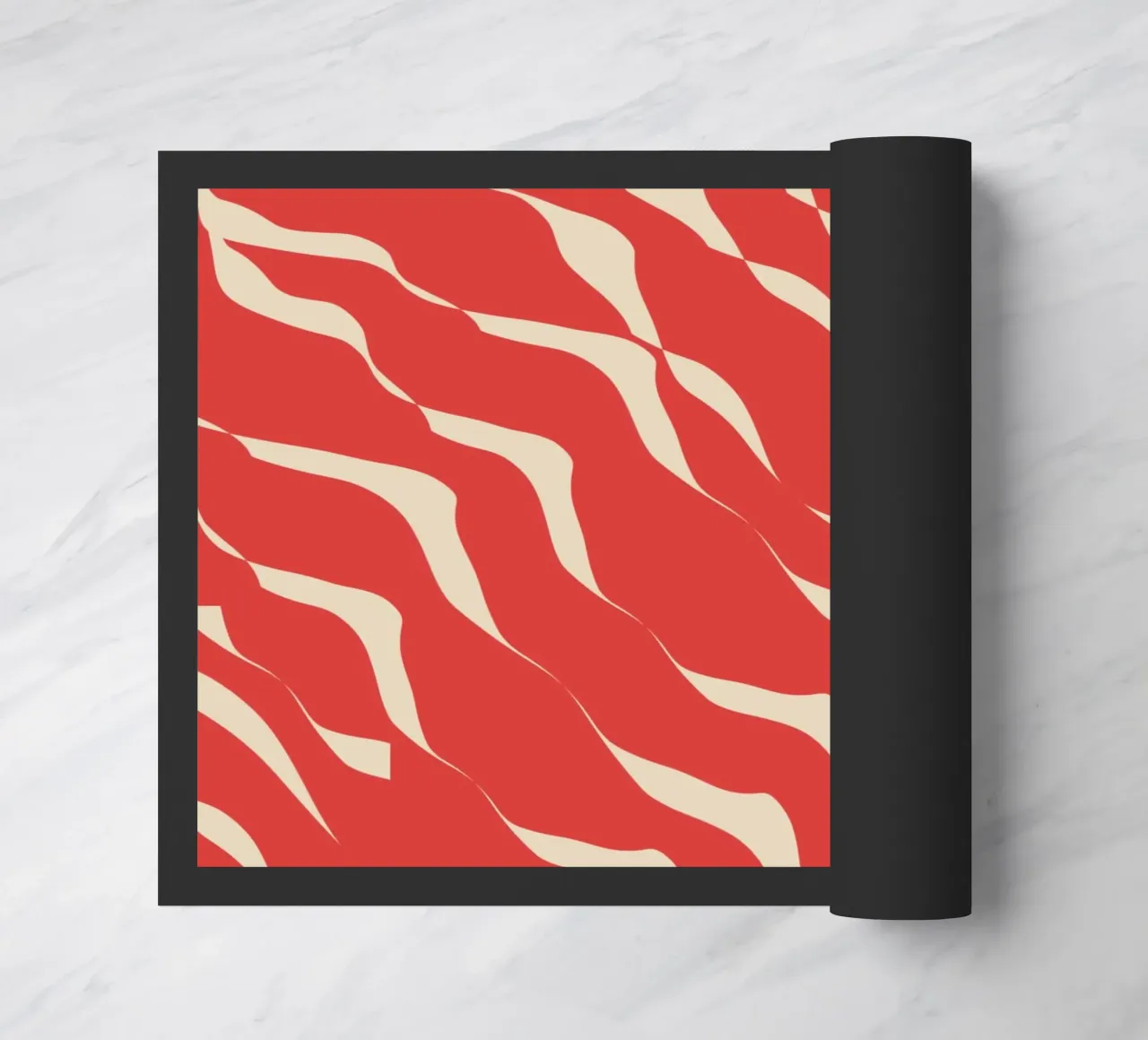 Waves pattern 05 doormat by Little Dean