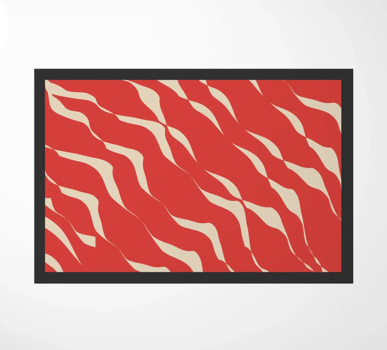 Waves pattern 05 doormat by Little Dean