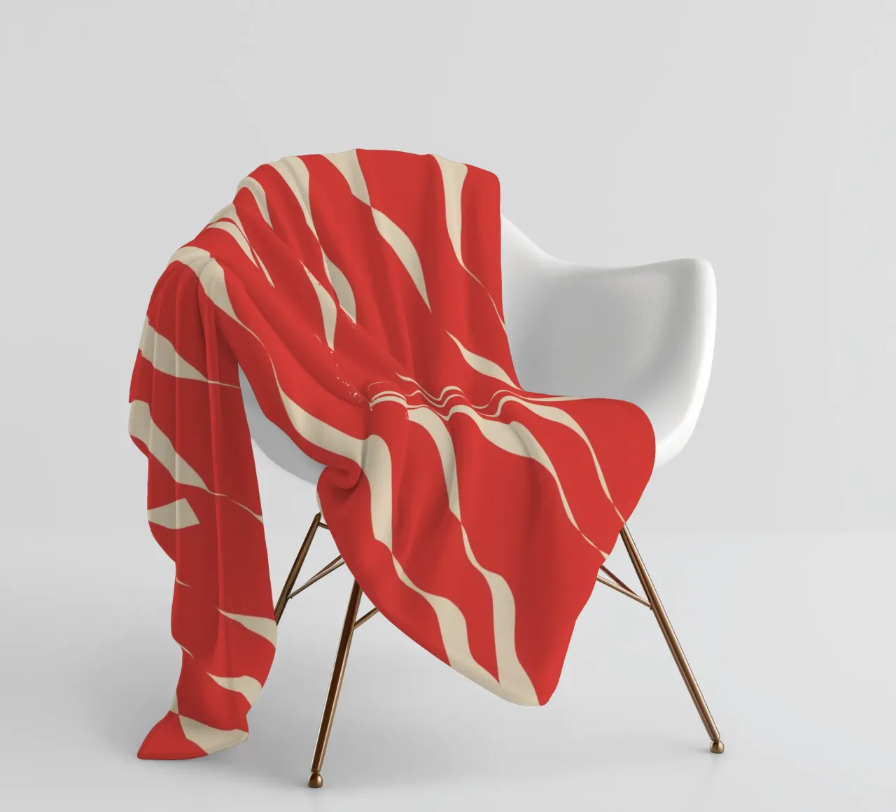 Waves pattern 05 fleece blanket by Little Dean