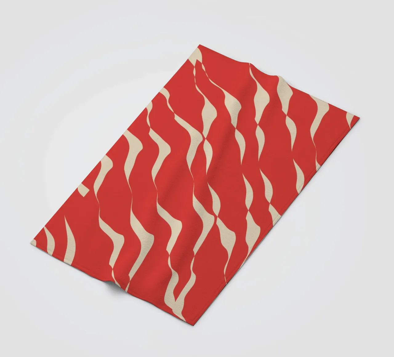Waves pattern 05 fleece blanket by Little Dean