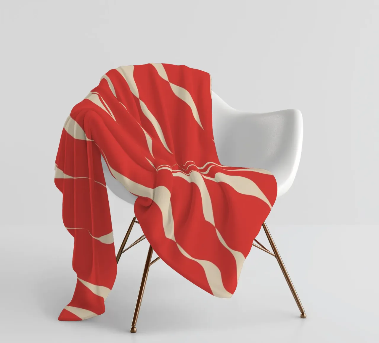 Waves pattern 05 fleece blanket by Little Dean