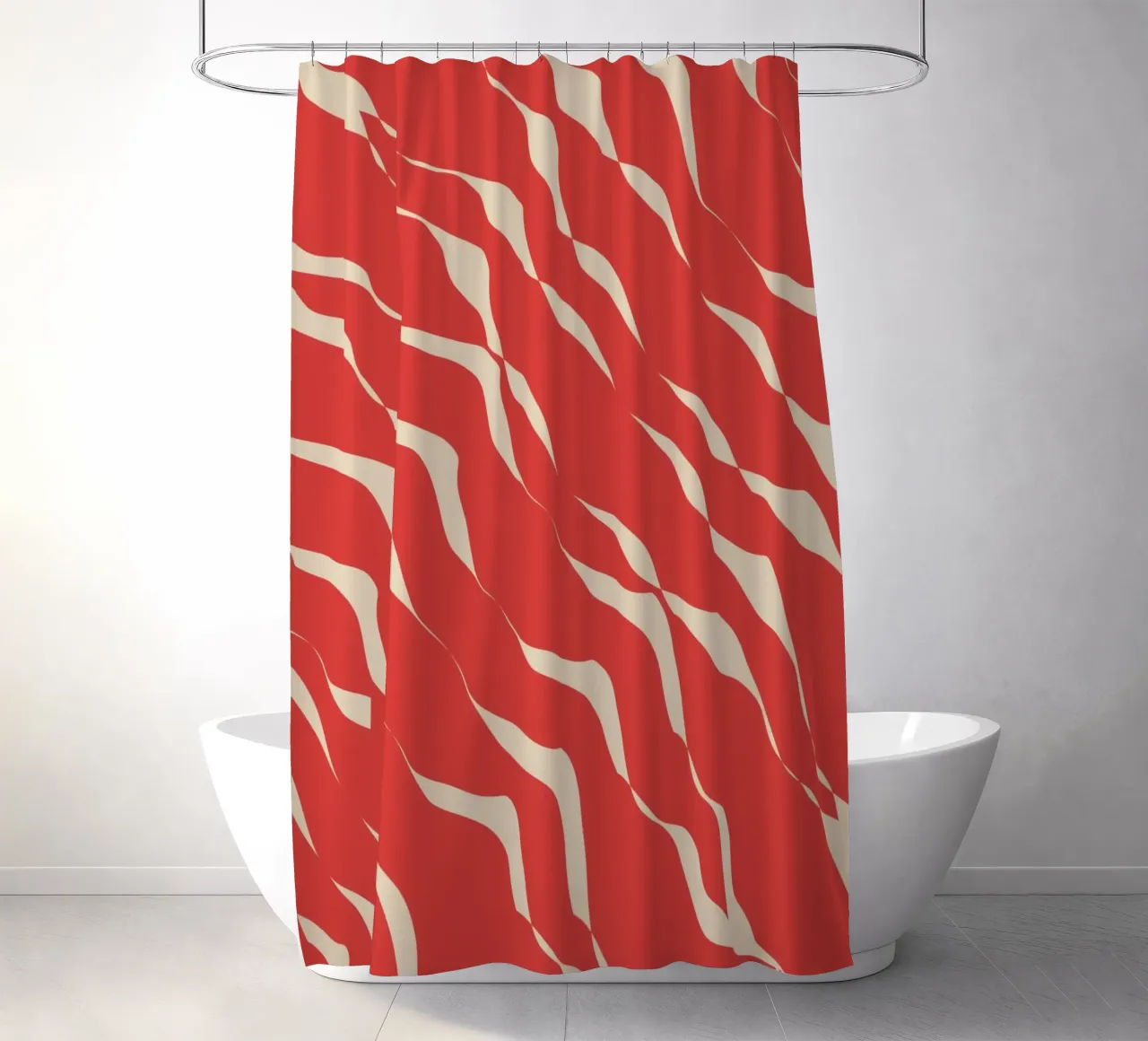 Waves pattern 05 Duschvorhang von Little Dean