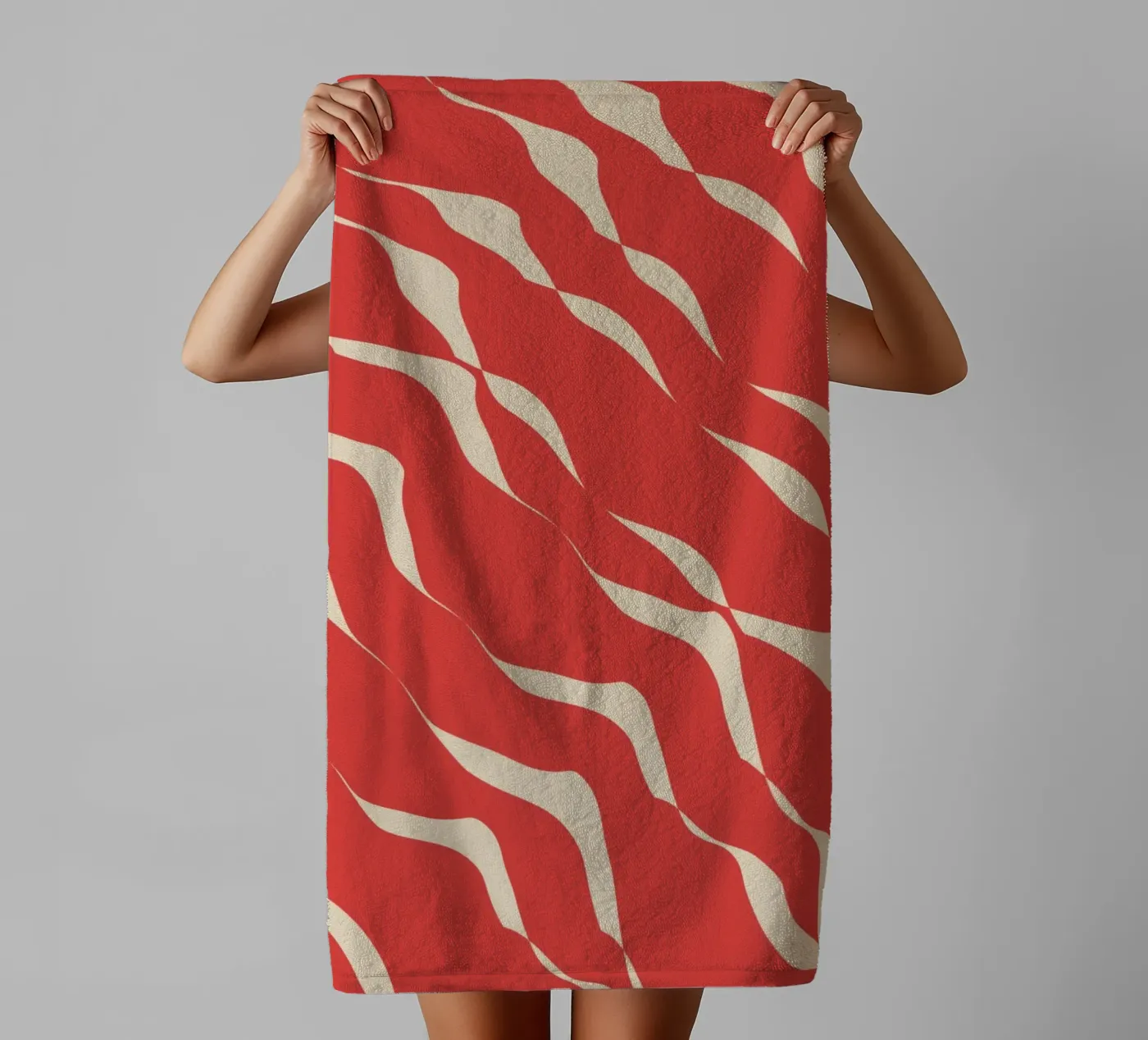 Waves pattern 05 badhanddoek van Little Dean