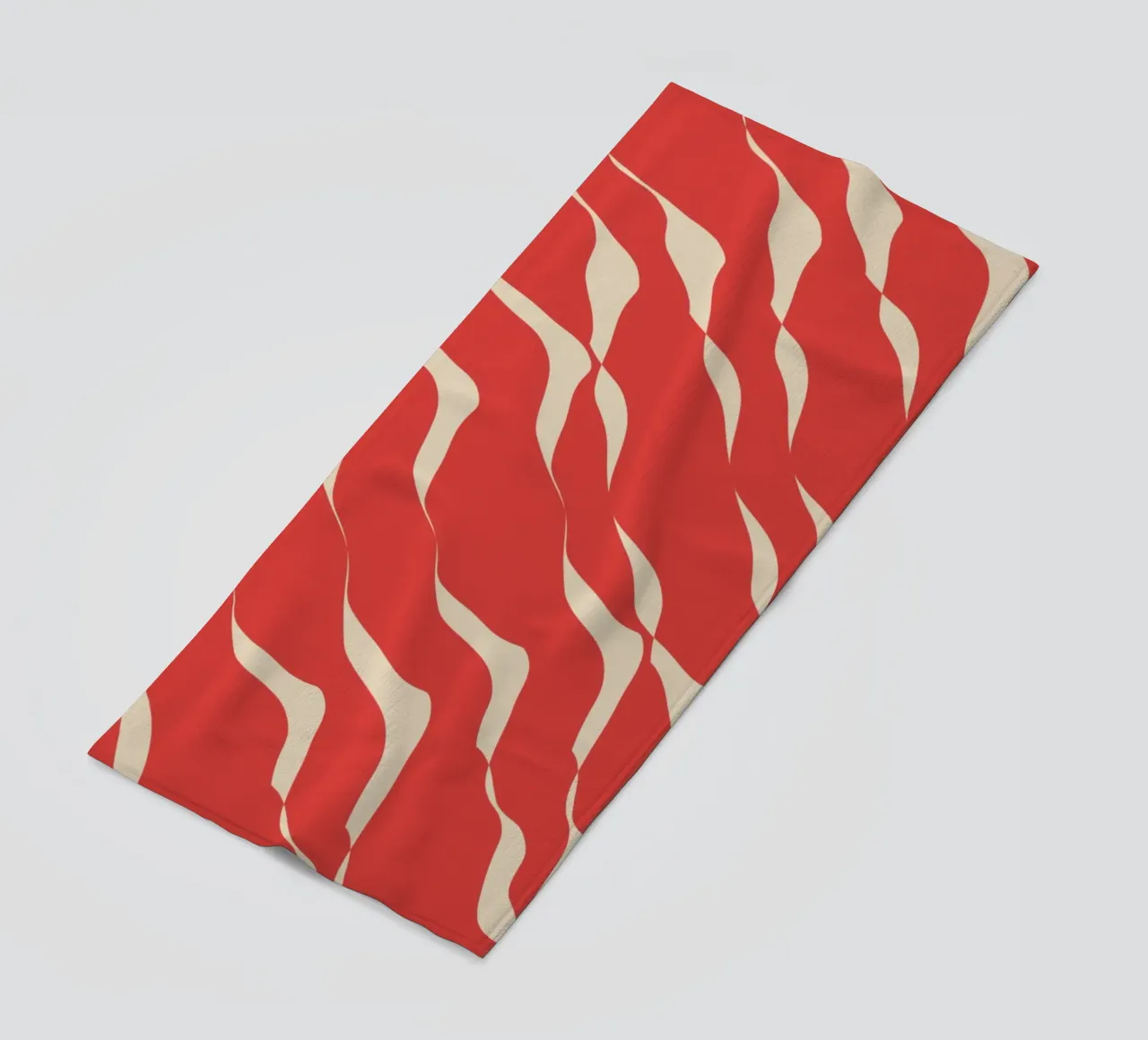 Waves pattern 05 beach towel by Little Dean