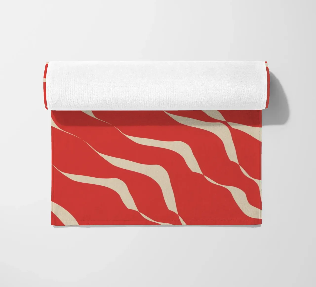 Waves pattern 05 beach towel by Little Dean