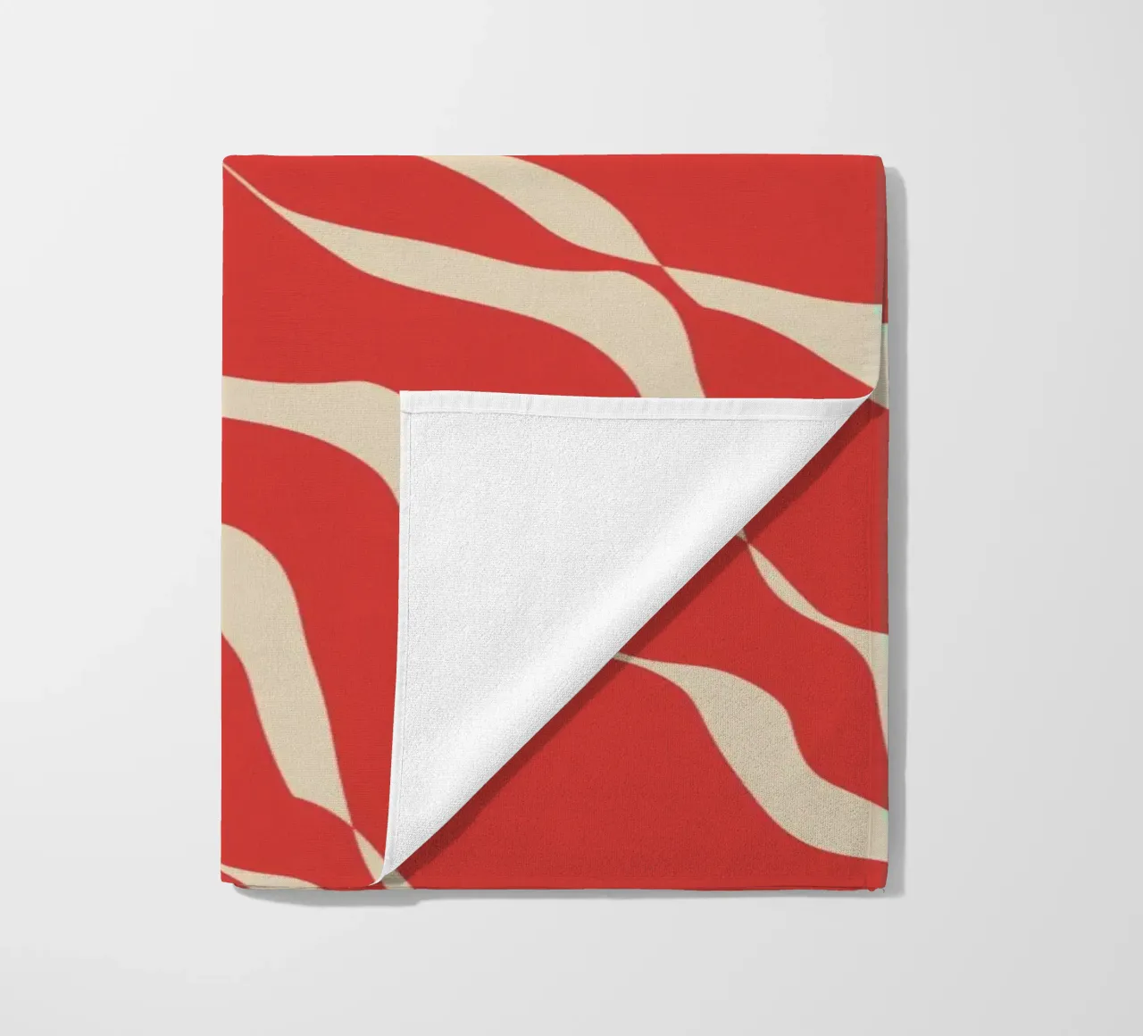 Waves pattern 05 beach towel by Little Dean