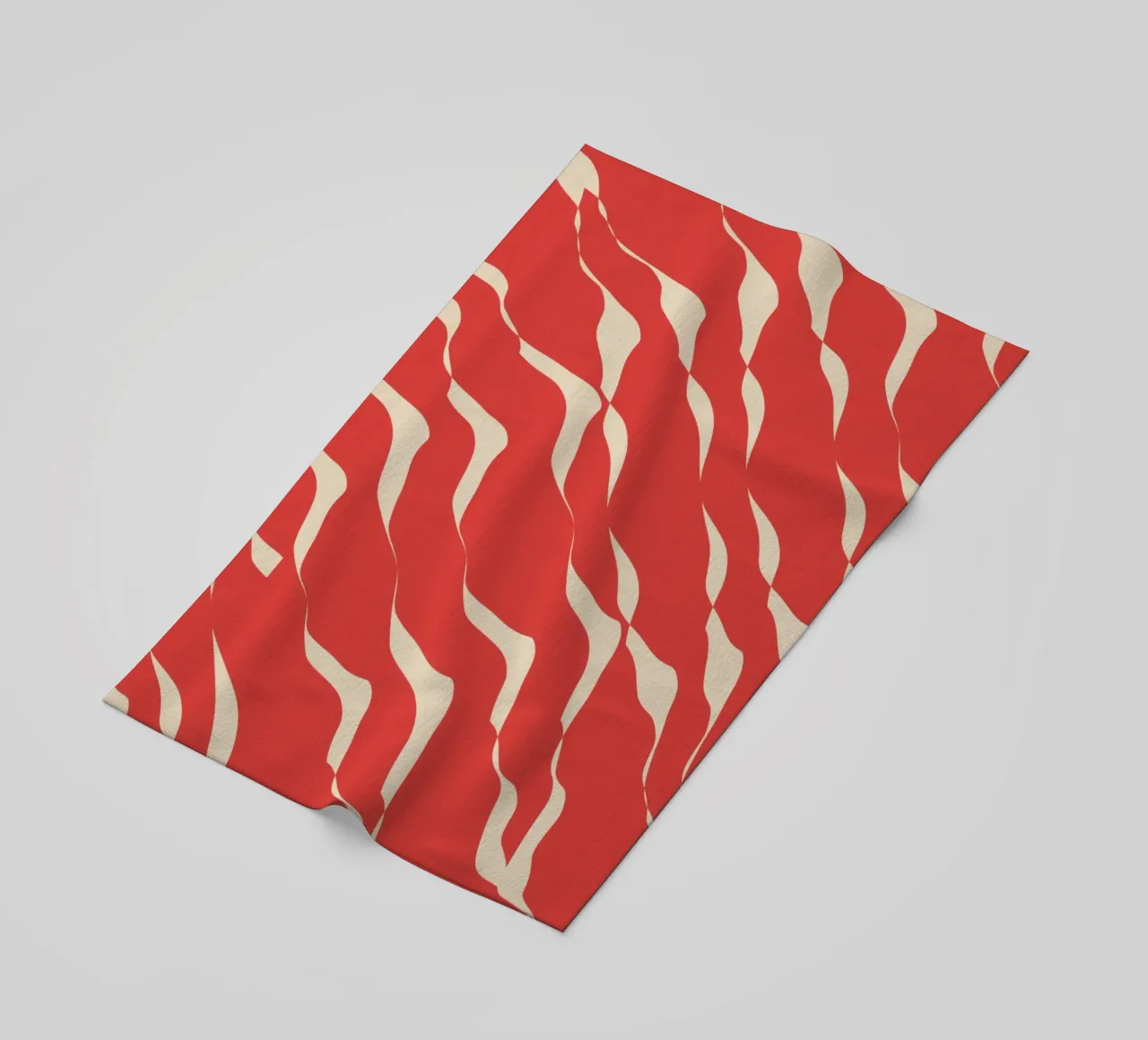 Waves pattern 05 beach towel by Little Dean