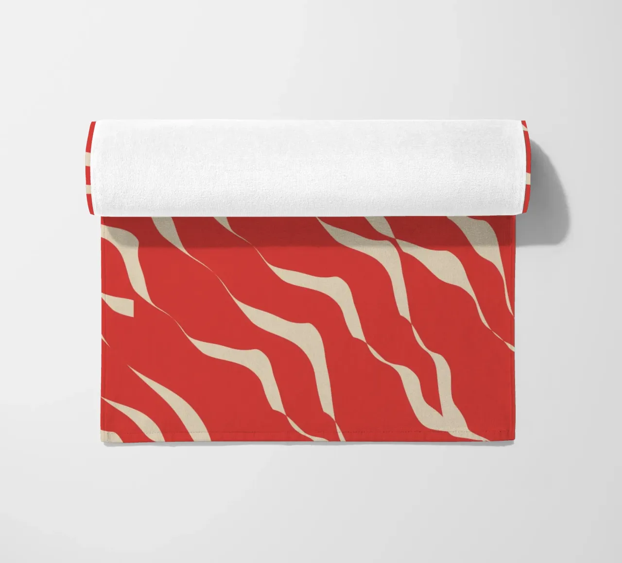 Waves pattern 05 beach towel by Little Dean