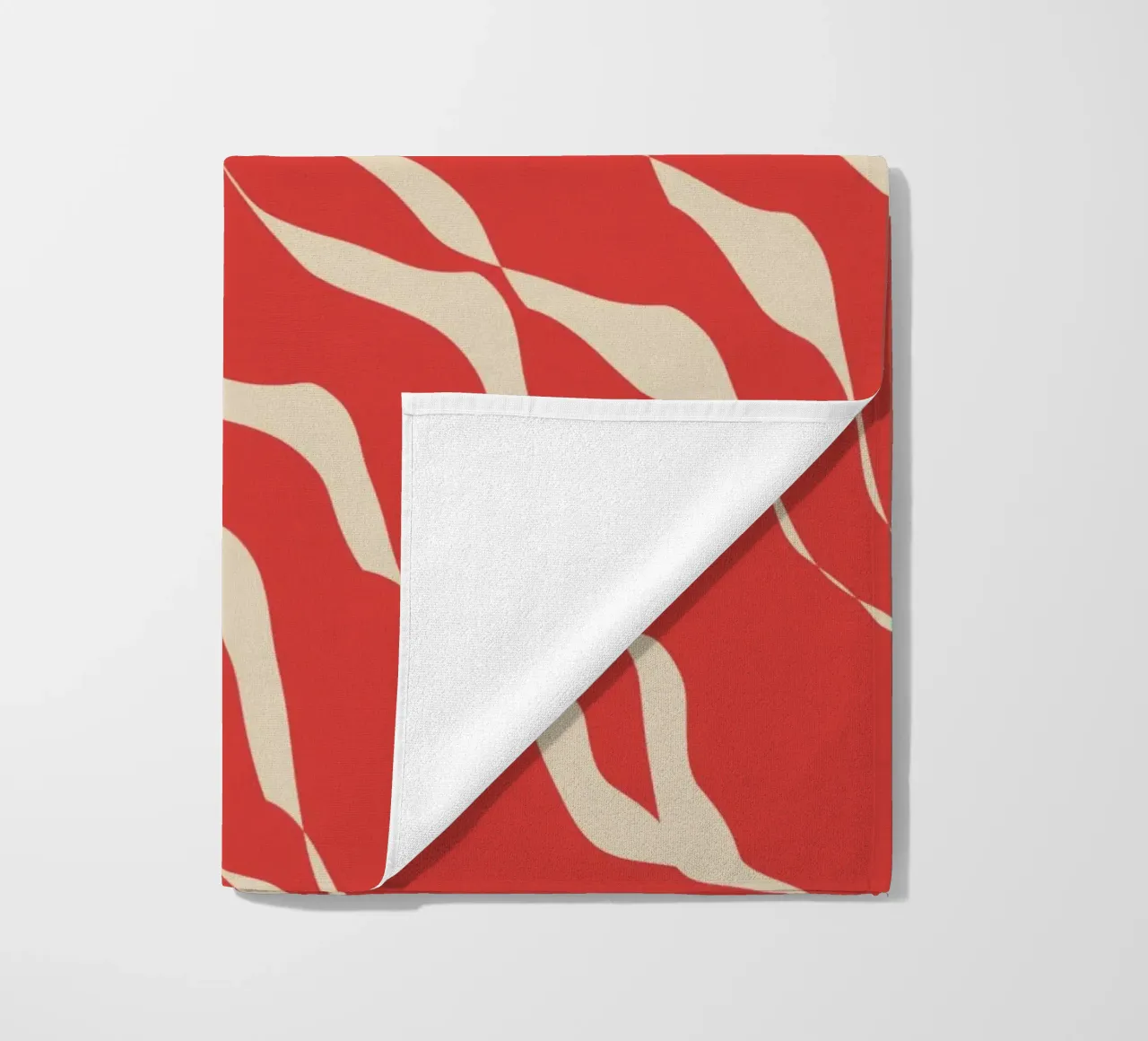 Waves pattern 05 beach towel by Little Dean