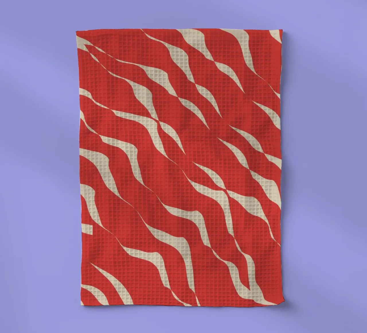 Waves pattern 05 tea towel by Little Dean