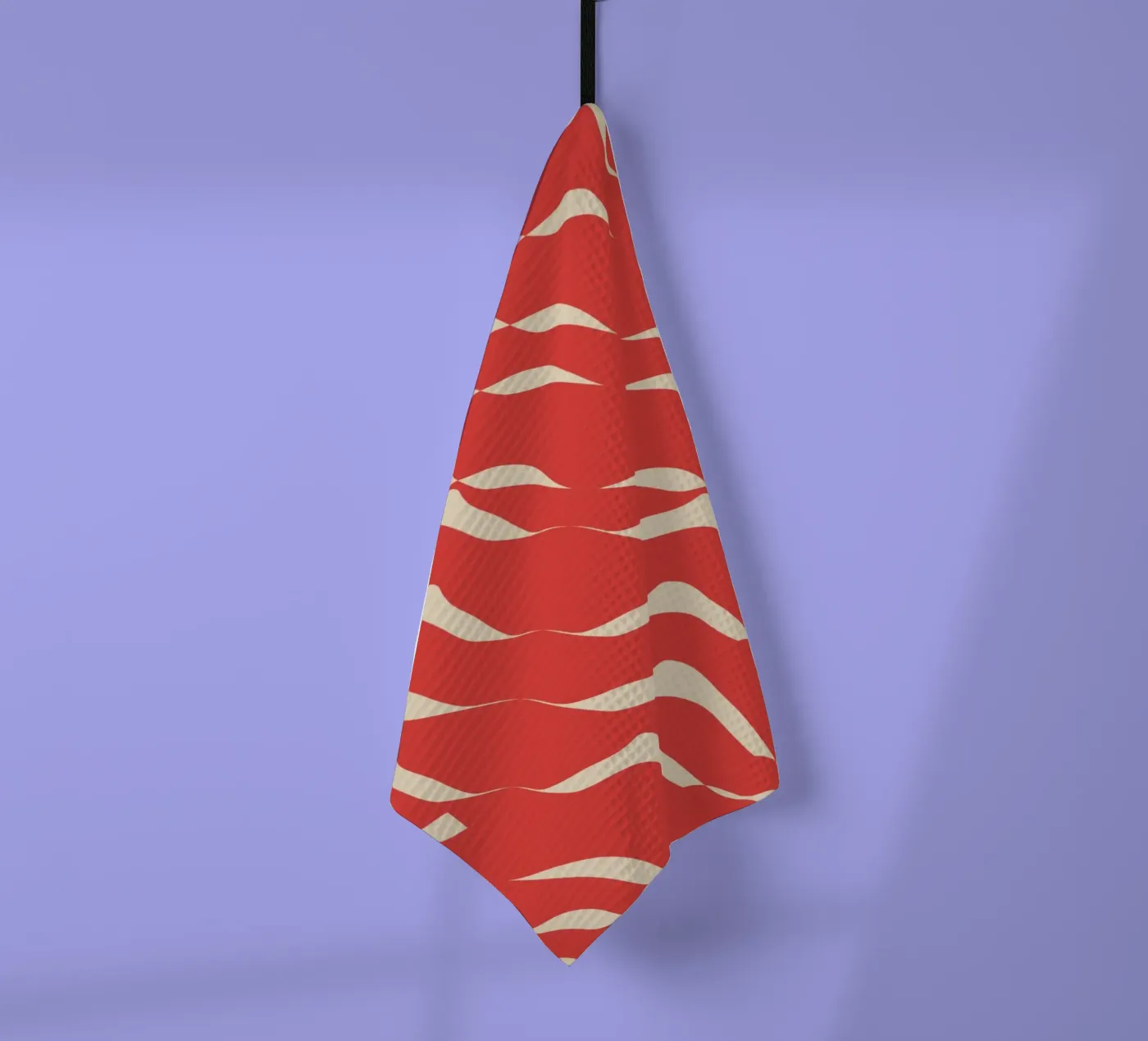 Waves pattern 05 tea towel by Little Dean