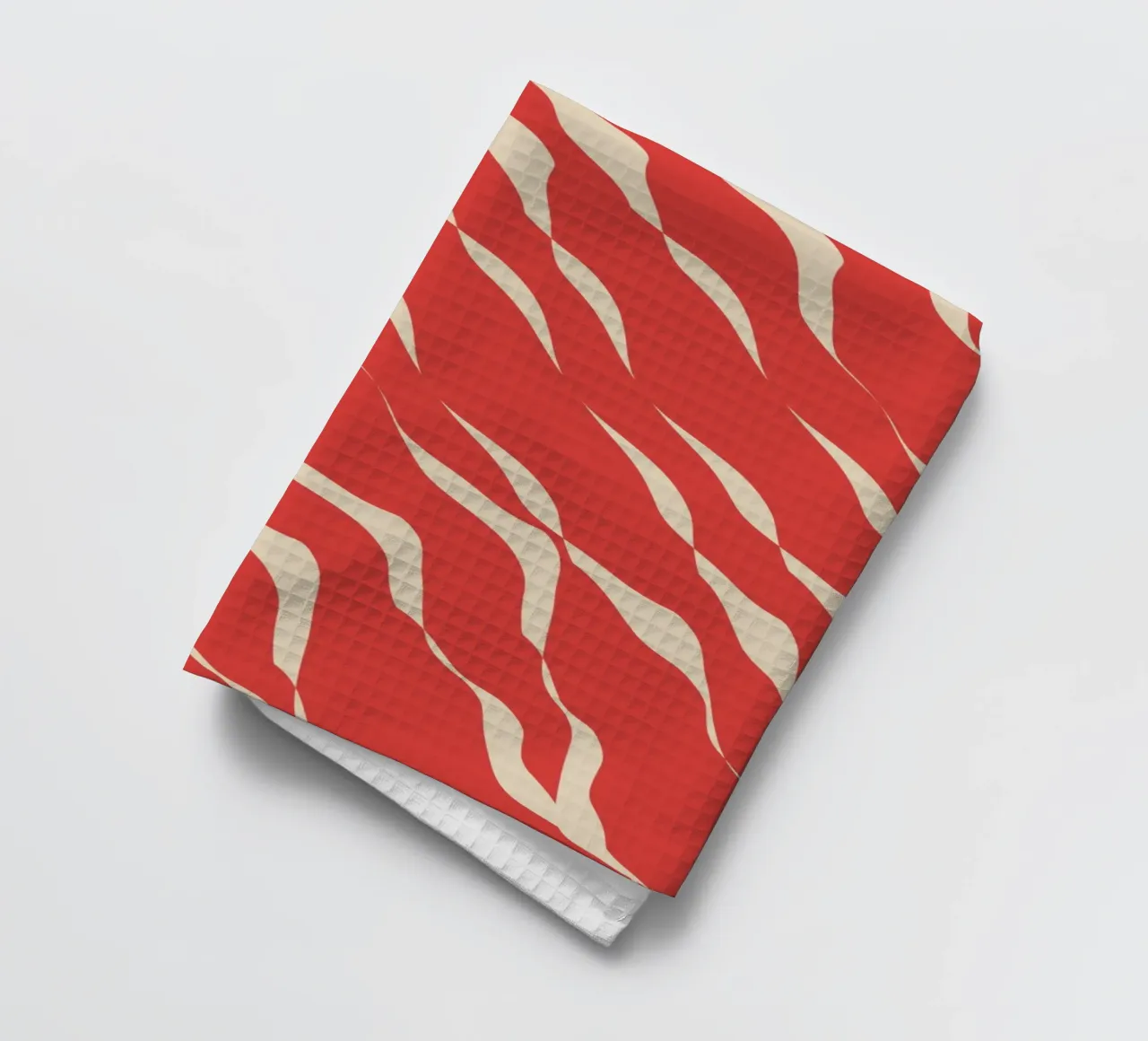 Waves pattern 05 tea towel by Little Dean