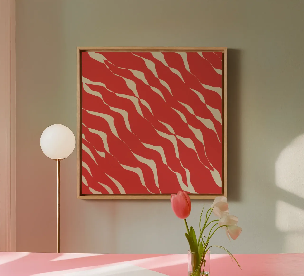 Waves pattern 05 canvas by Little Dean