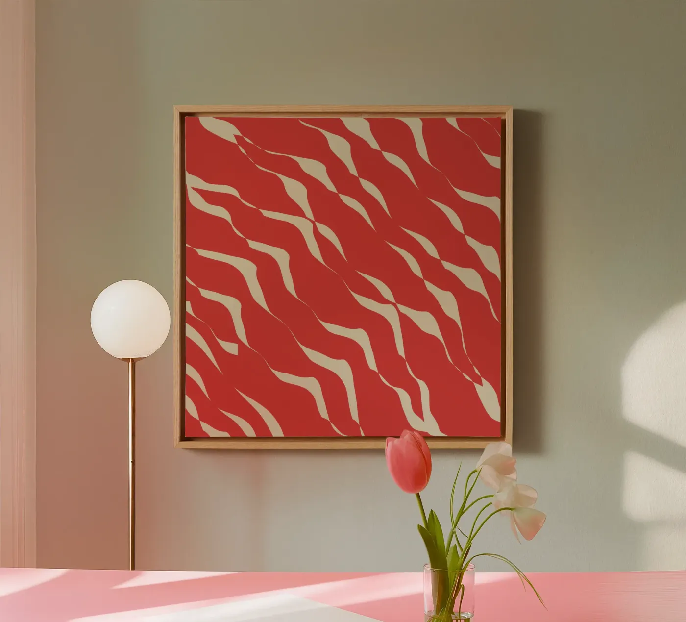 Waves pattern 05 canvas by Little Dean