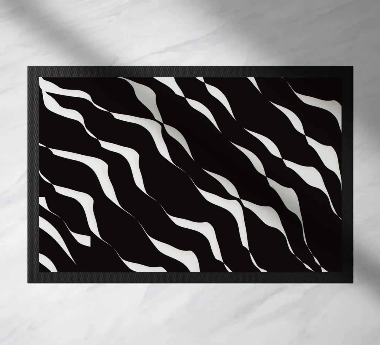 Waves pattern 06 doormat by Little Dean