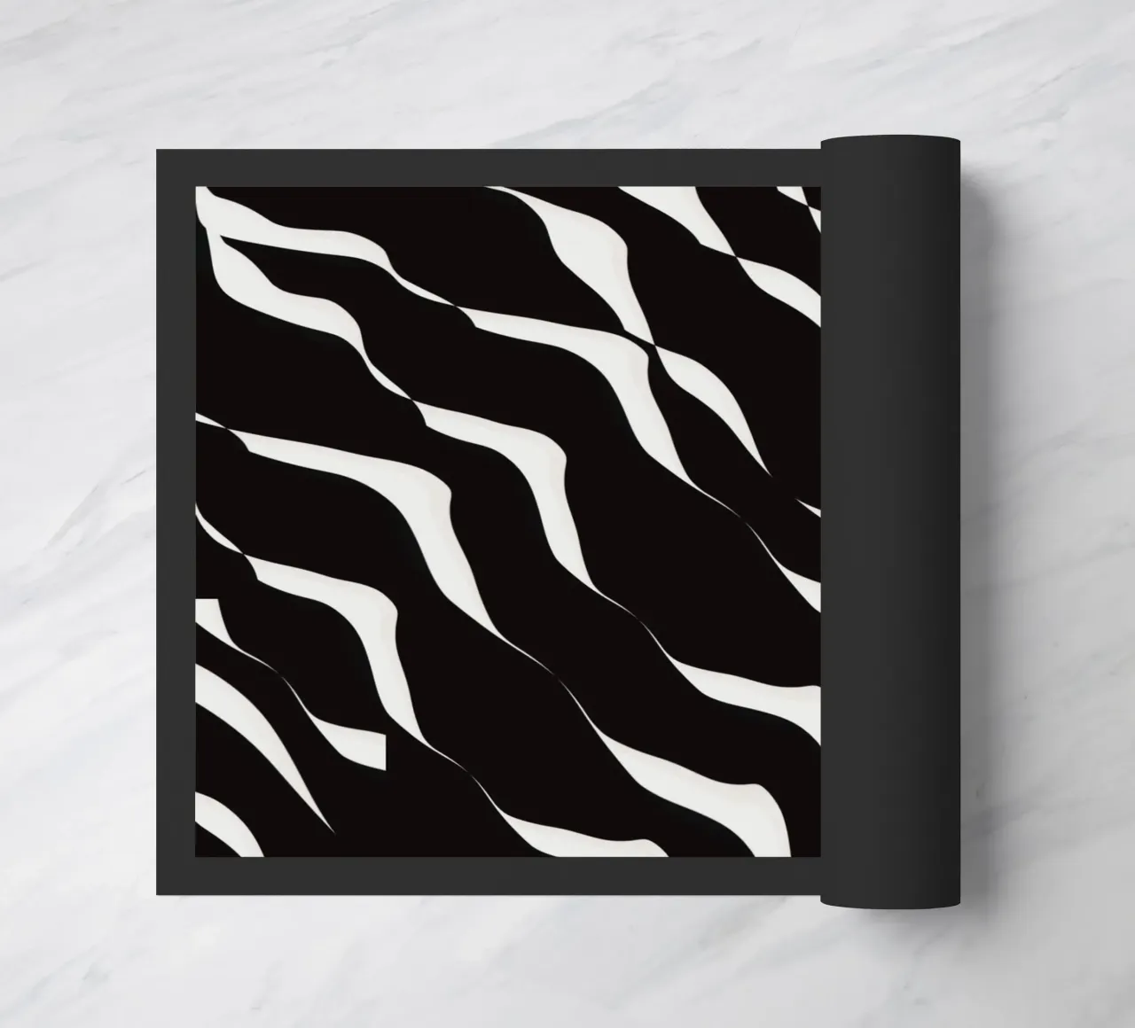 Waves pattern 06 doormat by Little Dean