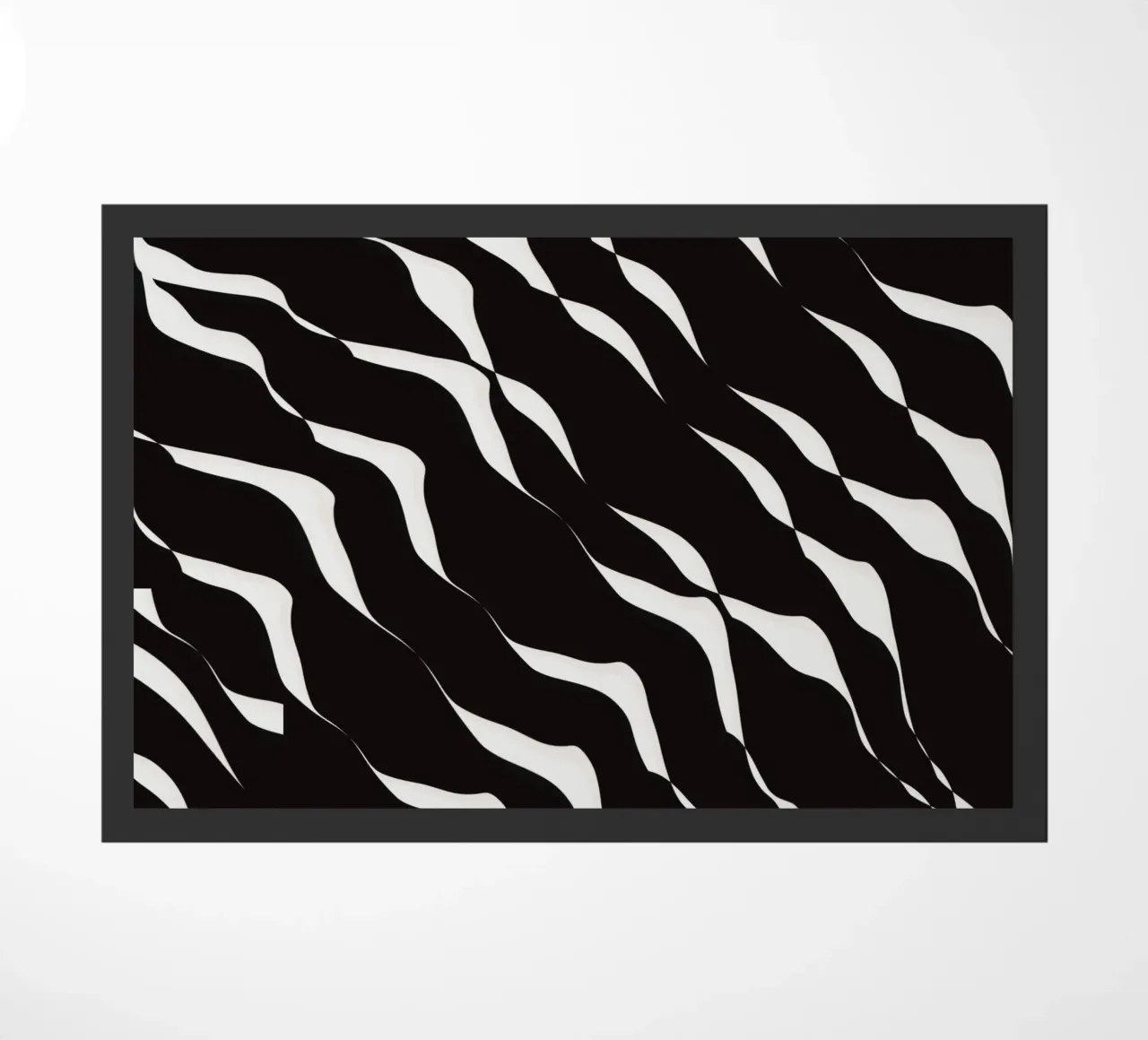 Waves pattern 06 doormat by Little Dean