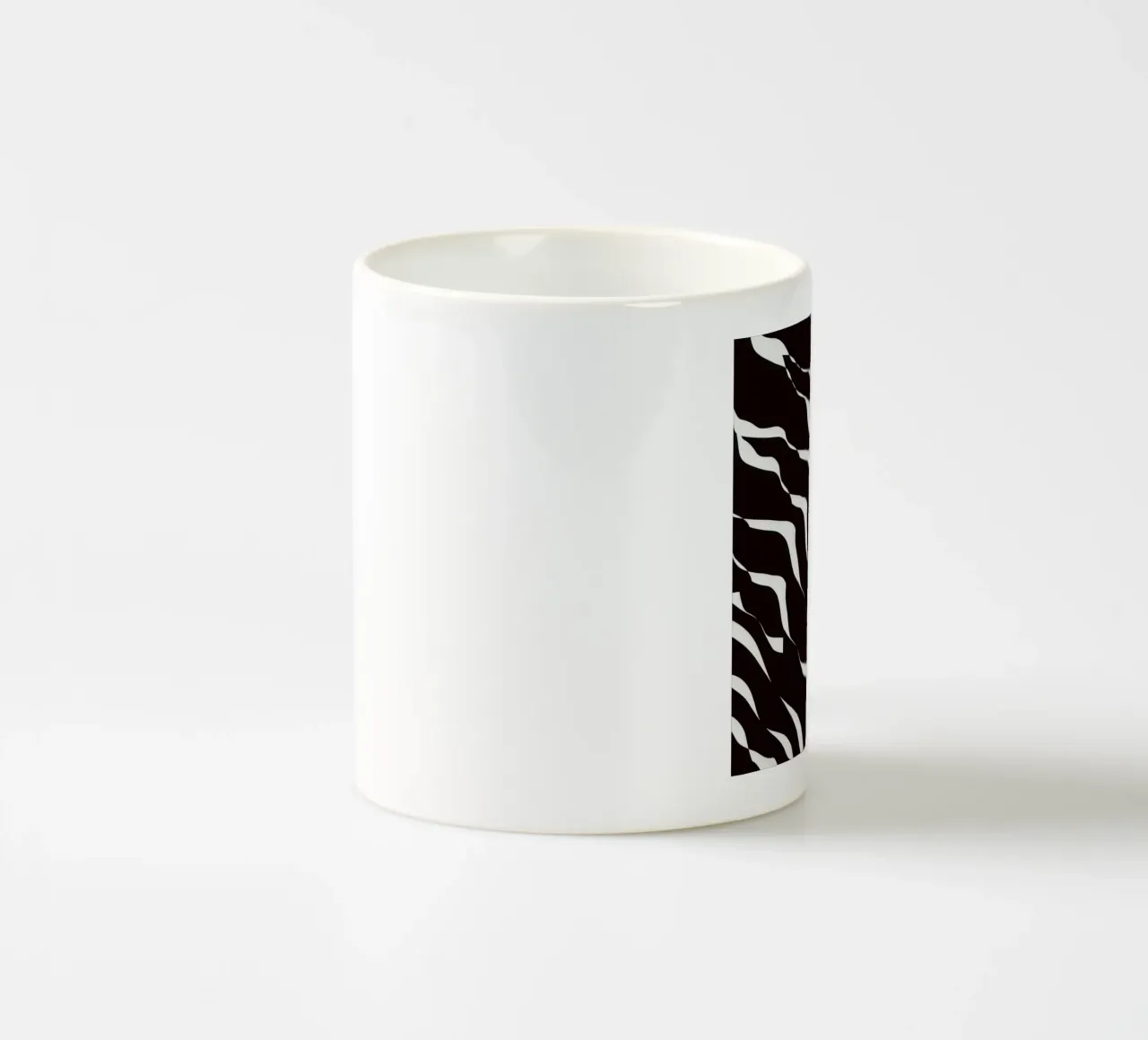 Waves pattern 06 ceramic mug by Little Dean
