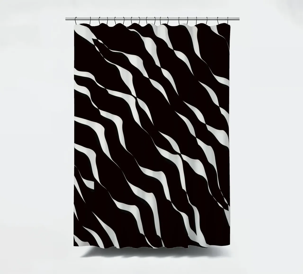 Waves pattern 06 Duschvorhang von Little Dean