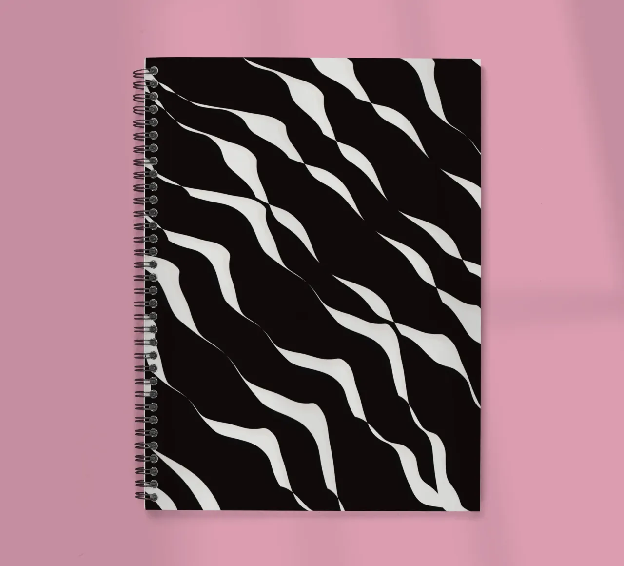 Waves pattern 06 spiral notebook by Little Dean