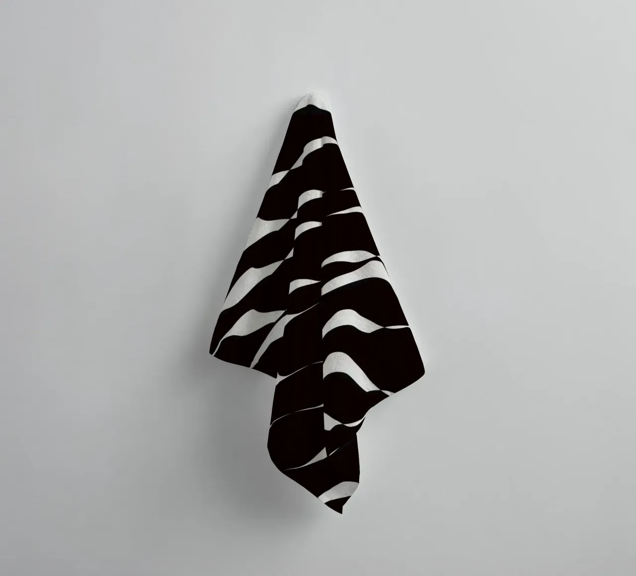 Waves pattern 06 towel by Little Dean