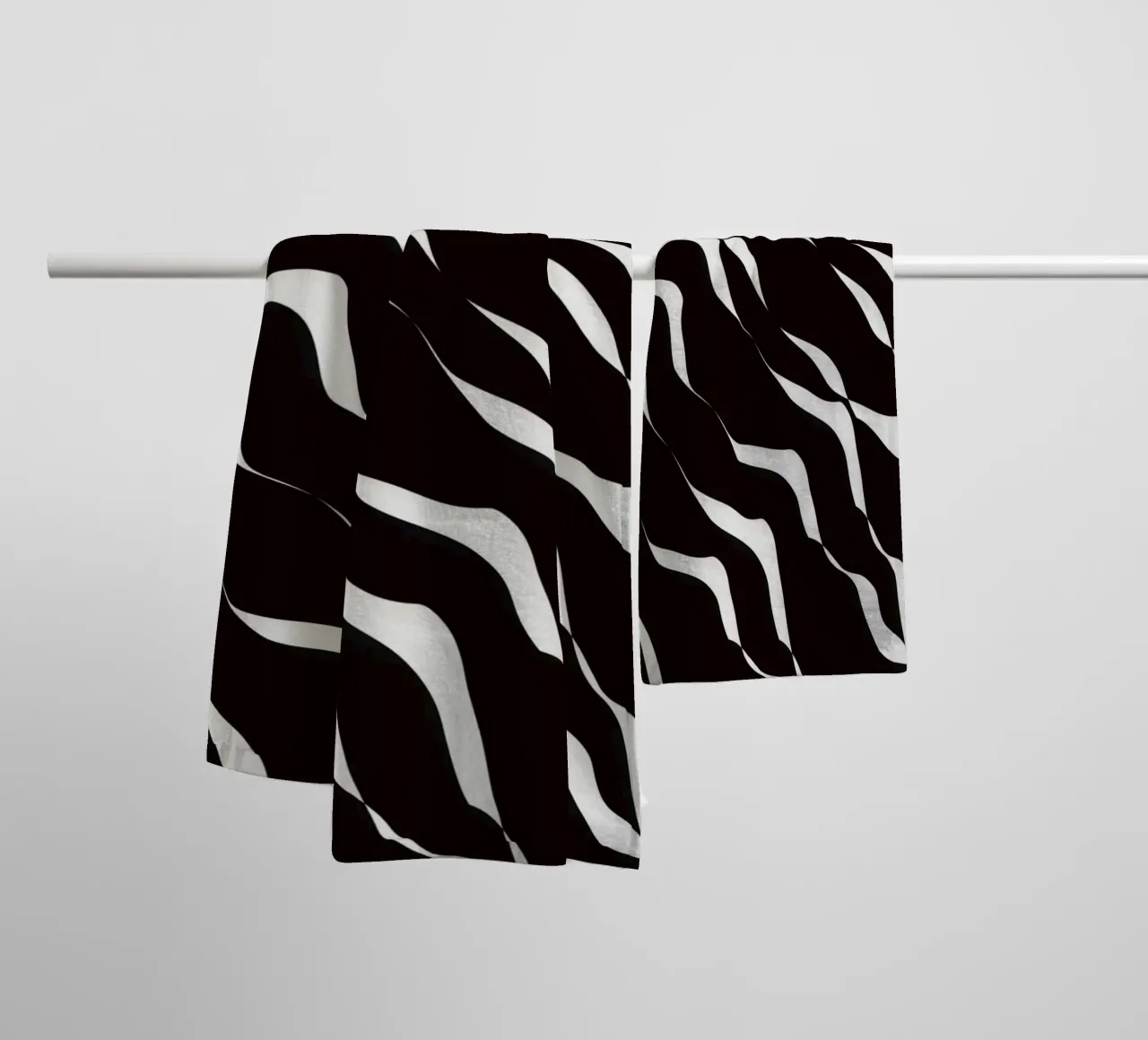 Waves pattern 06 towel by Little Dean