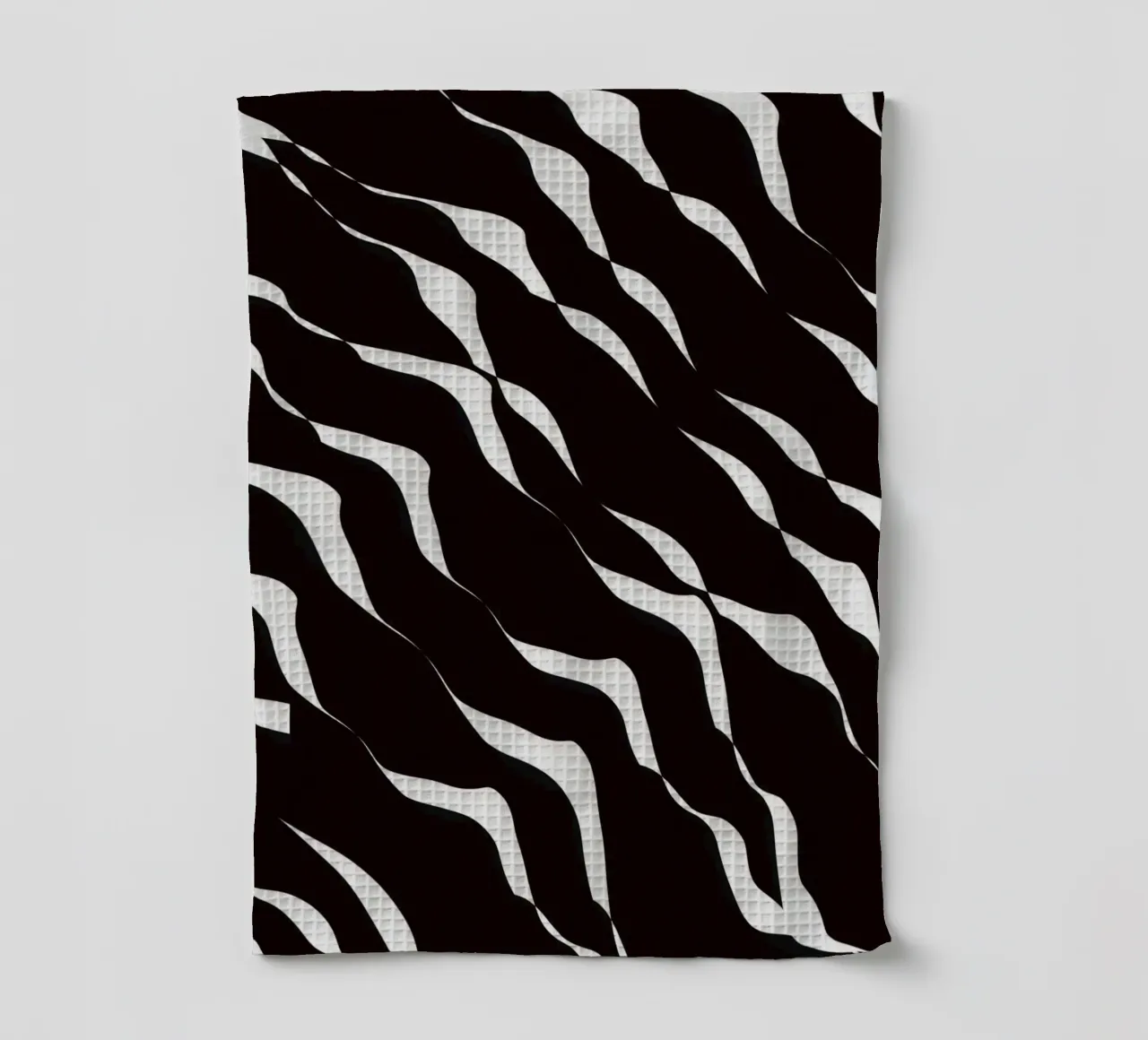 Waves pattern 06 tea towel by Little Dean