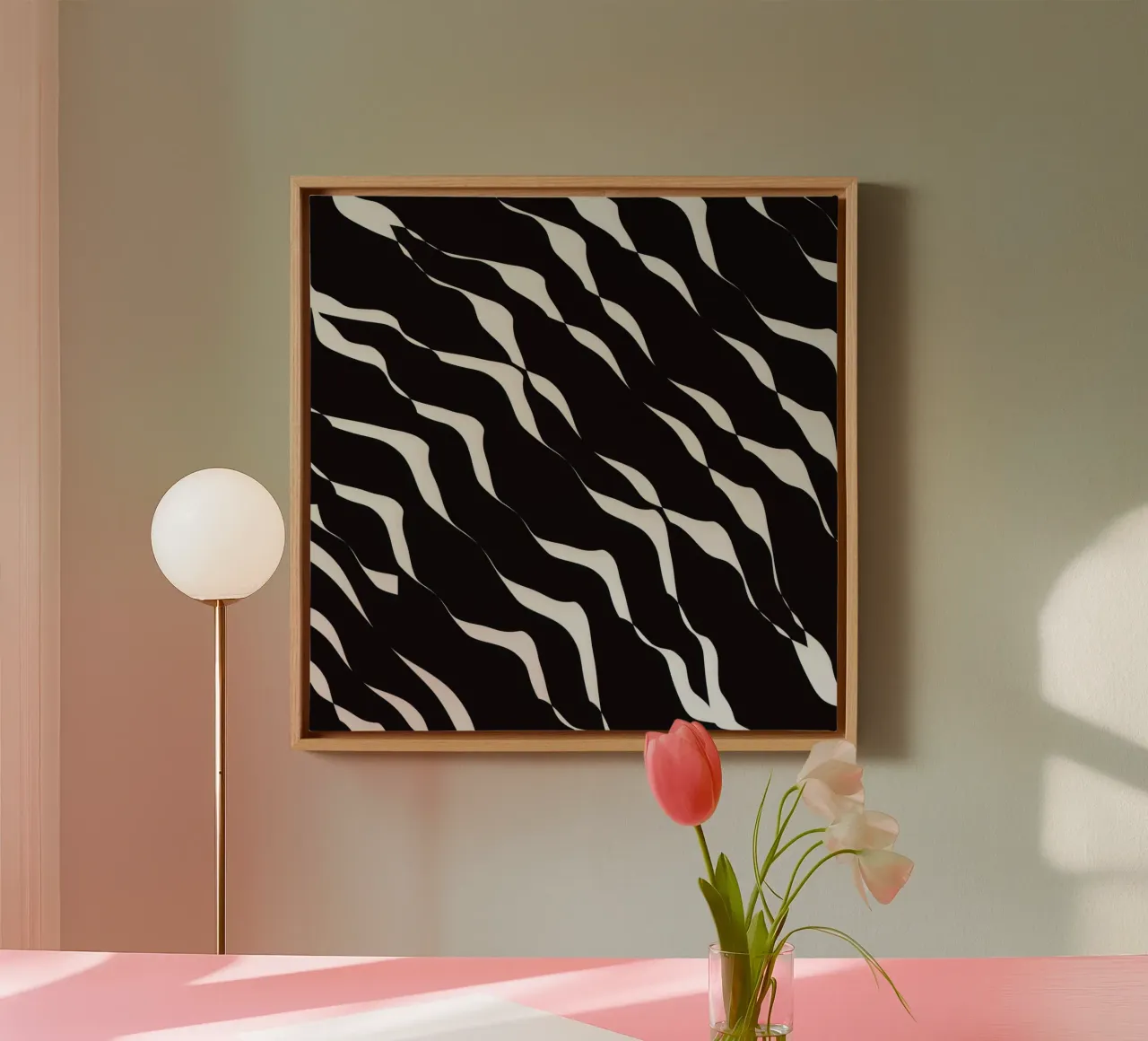 Waves pattern 06 canvas by Little Dean