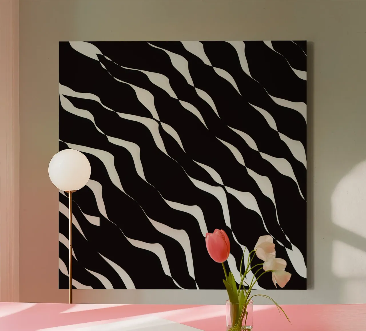 Waves pattern 06 canvas by Little Dean