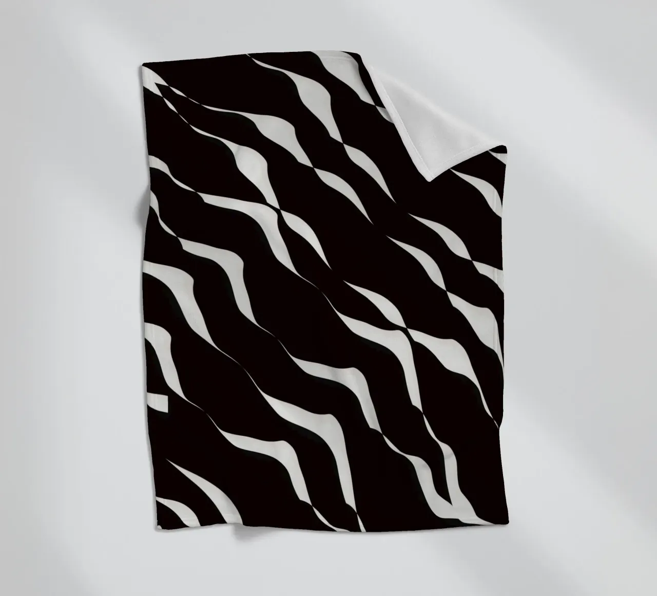 Waves pattern 06 fleece blanket by Little Dean
