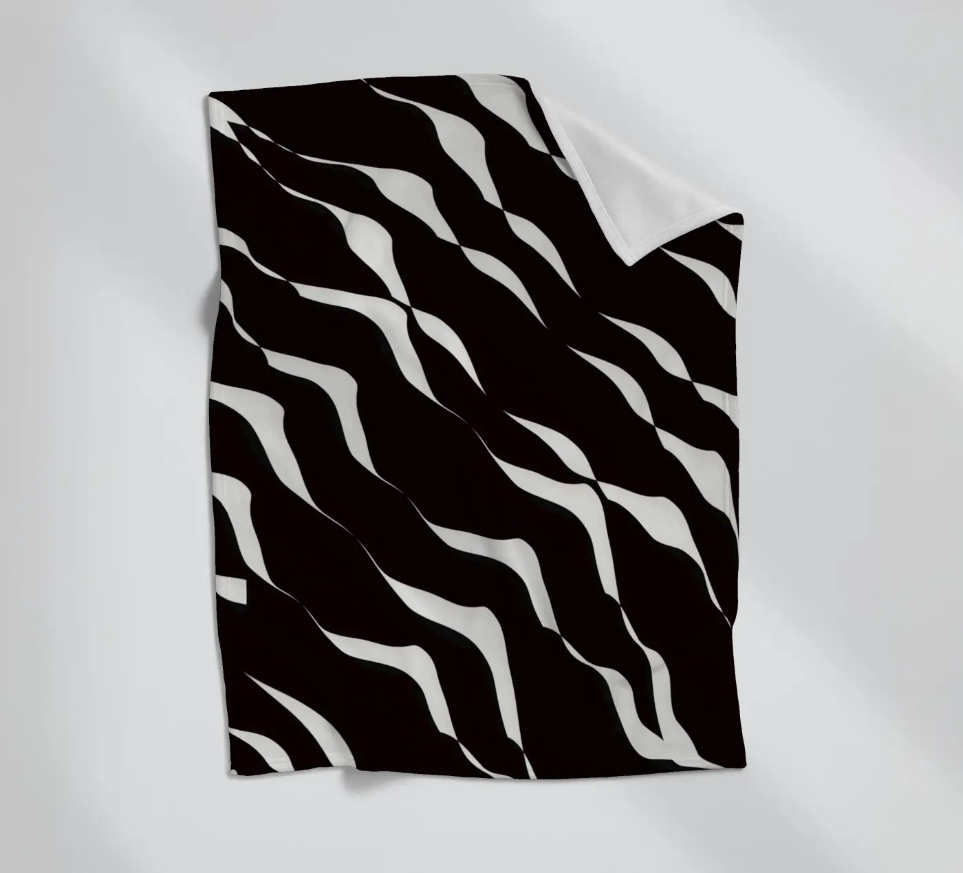 Waves pattern 06 fleece blanket by Little Dean