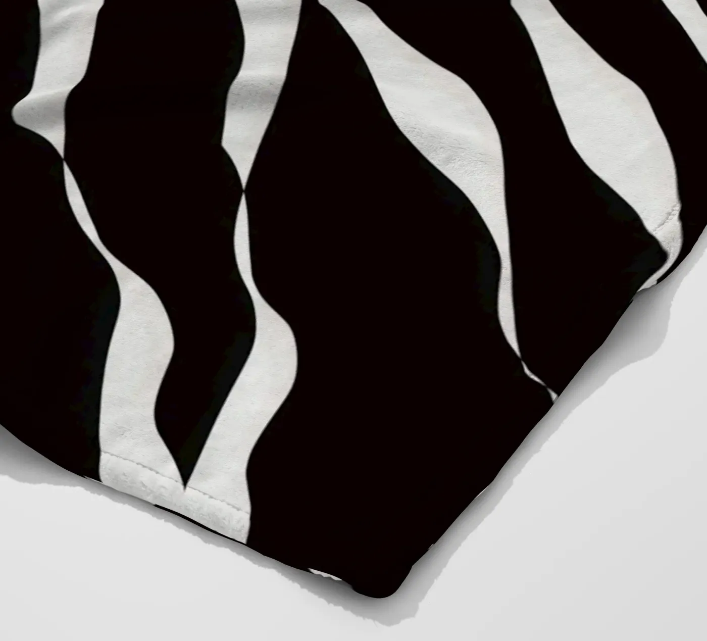 Waves pattern 06 fleece blanket by Little Dean