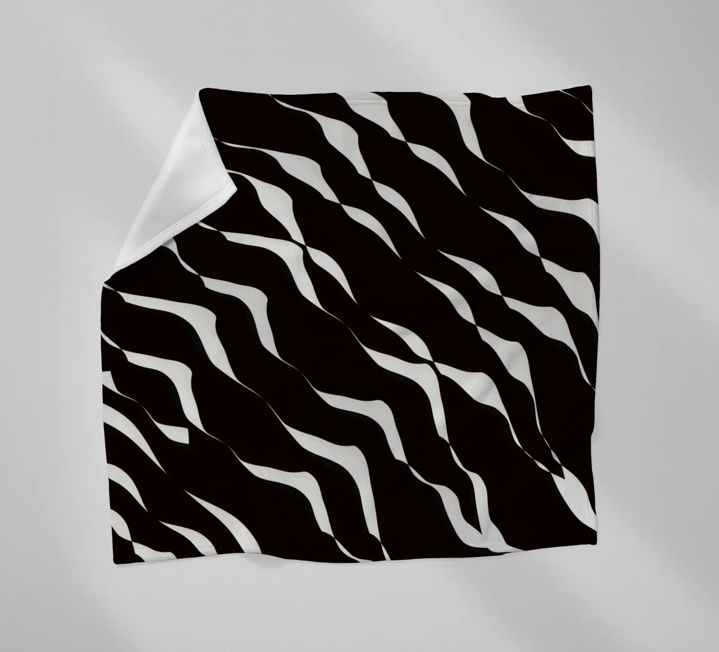 Waves pattern 06 fleece blanket by Little Dean