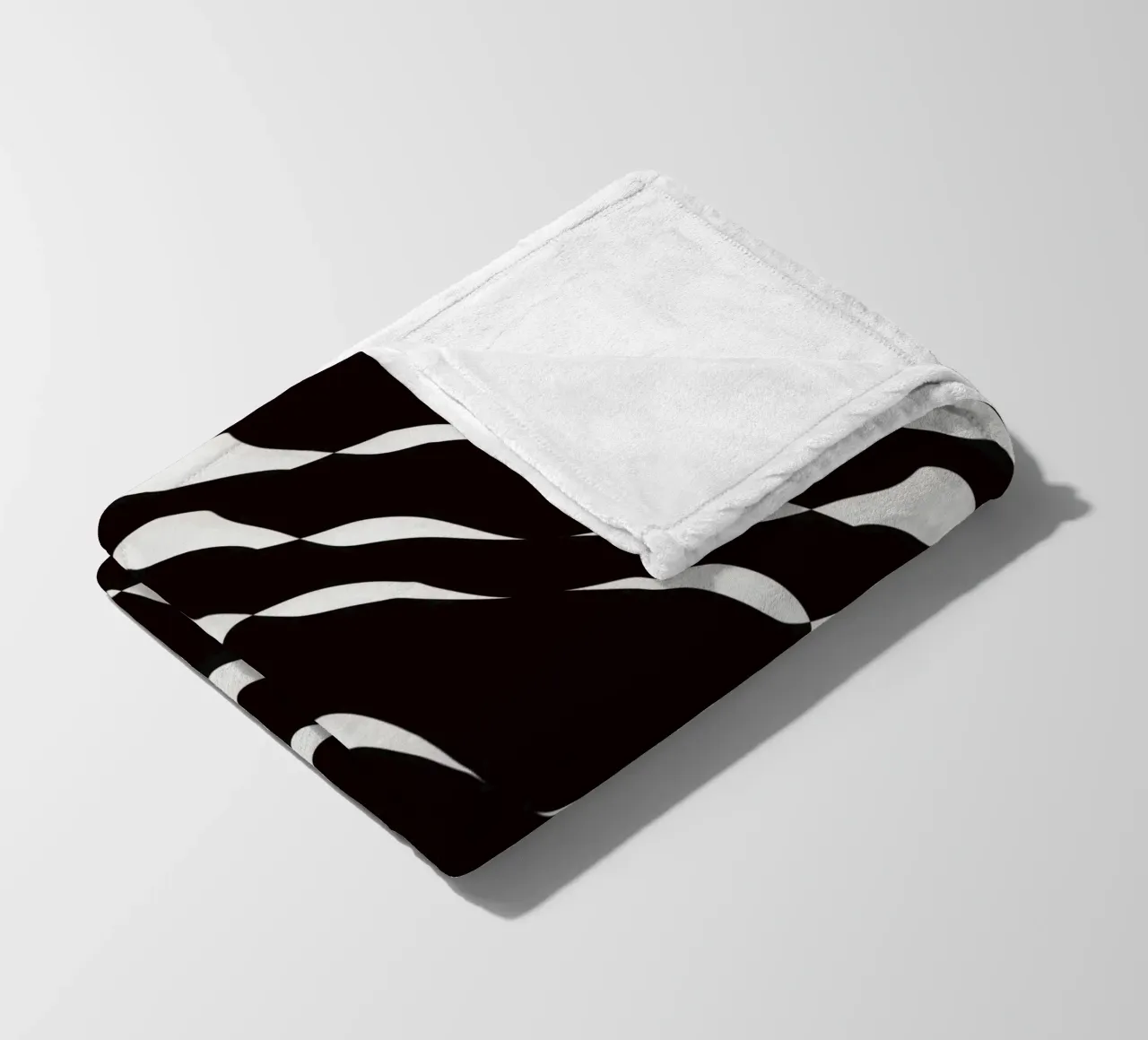 Waves pattern 06 fleece blanket by Little Dean