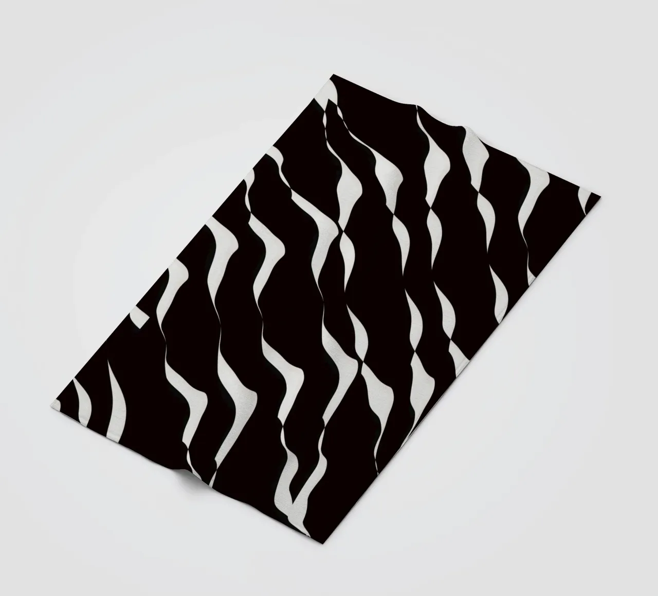 Waves pattern 06 fleece blanket by Little Dean