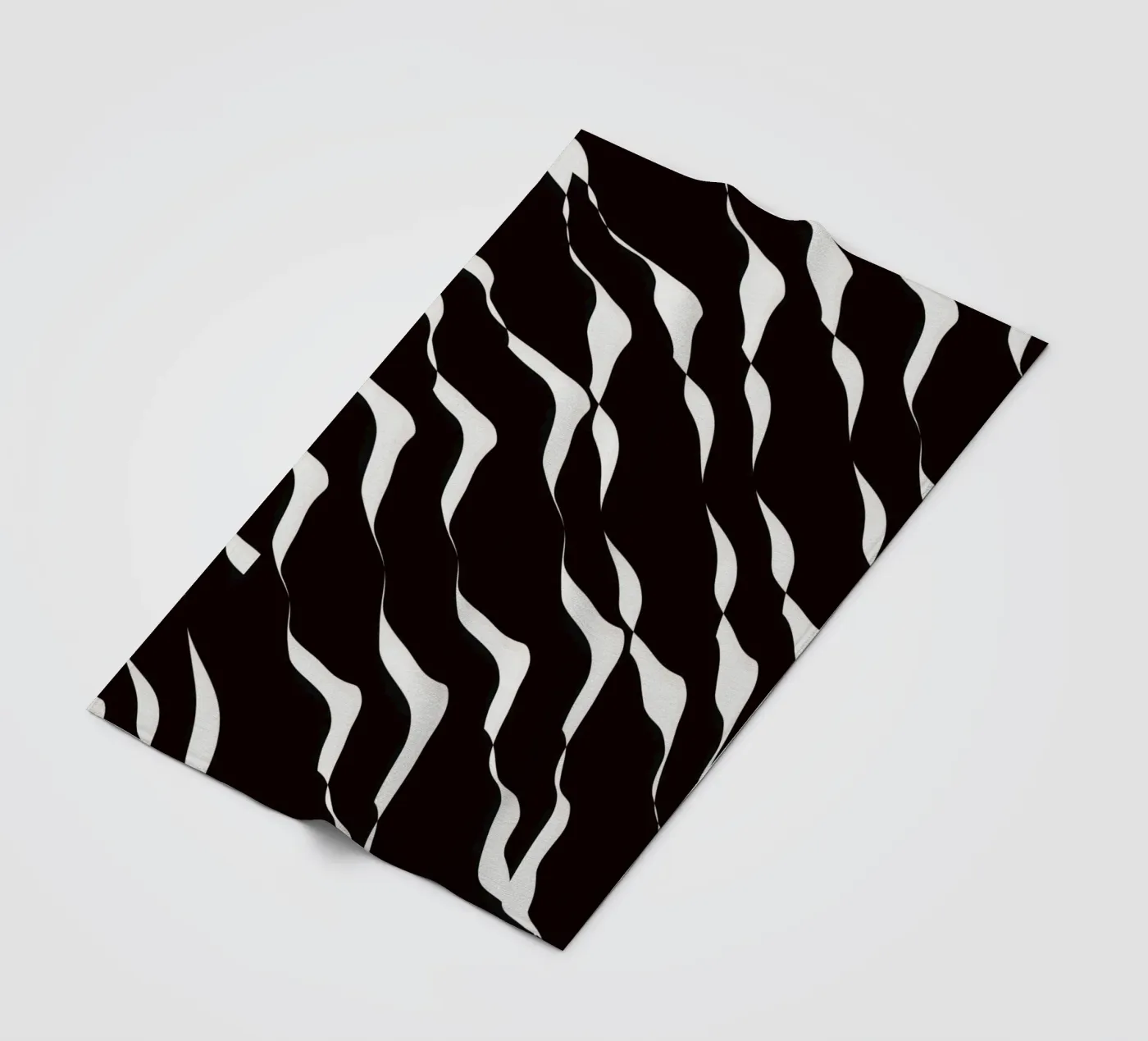 Waves pattern 06 fleece blanket by Little Dean