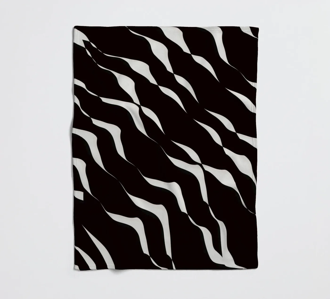 Waves pattern 06 fleece blanket by Little Dean