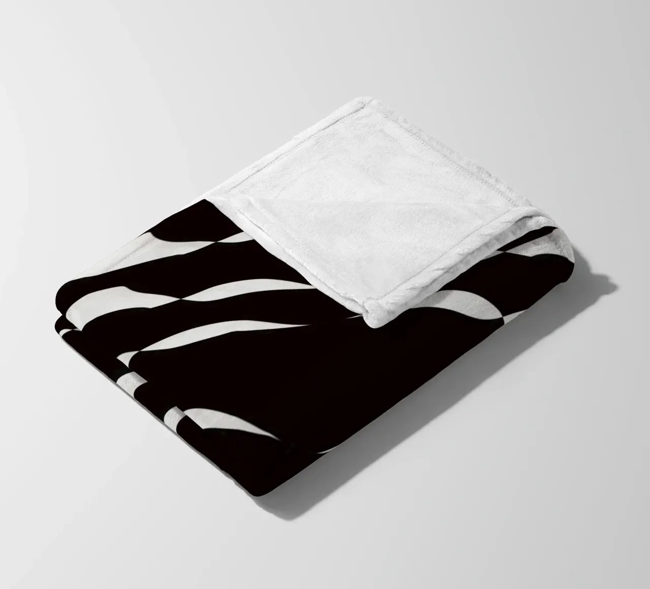 Waves pattern 06 fleece blanket by Little Dean