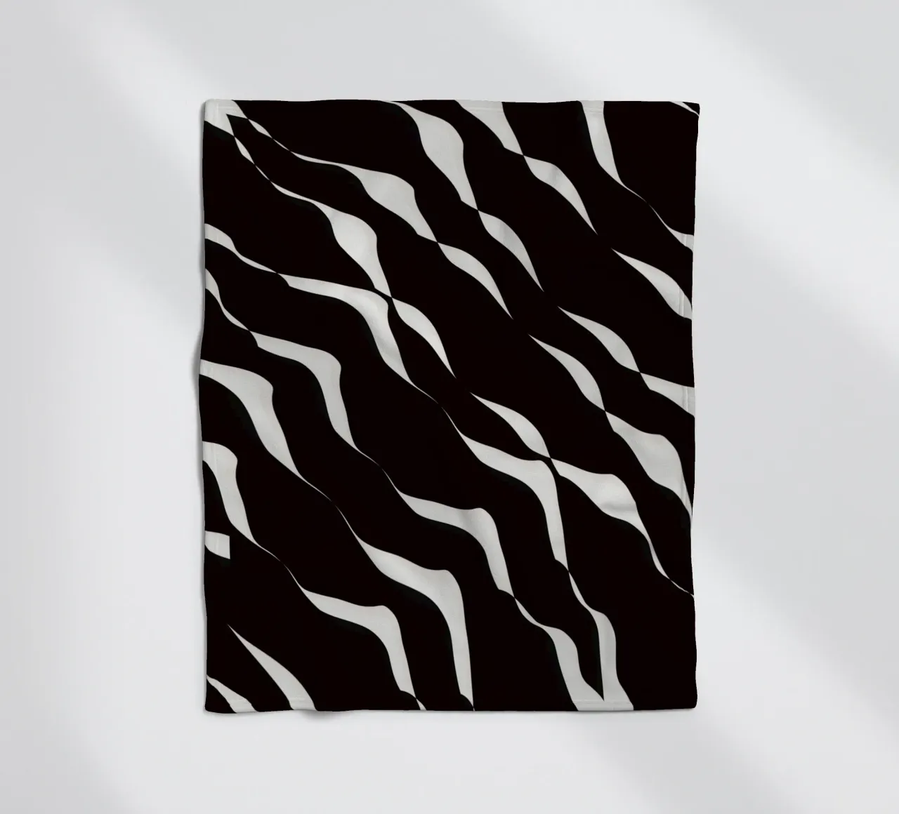 Waves pattern 06 fleece blanket by Little Dean