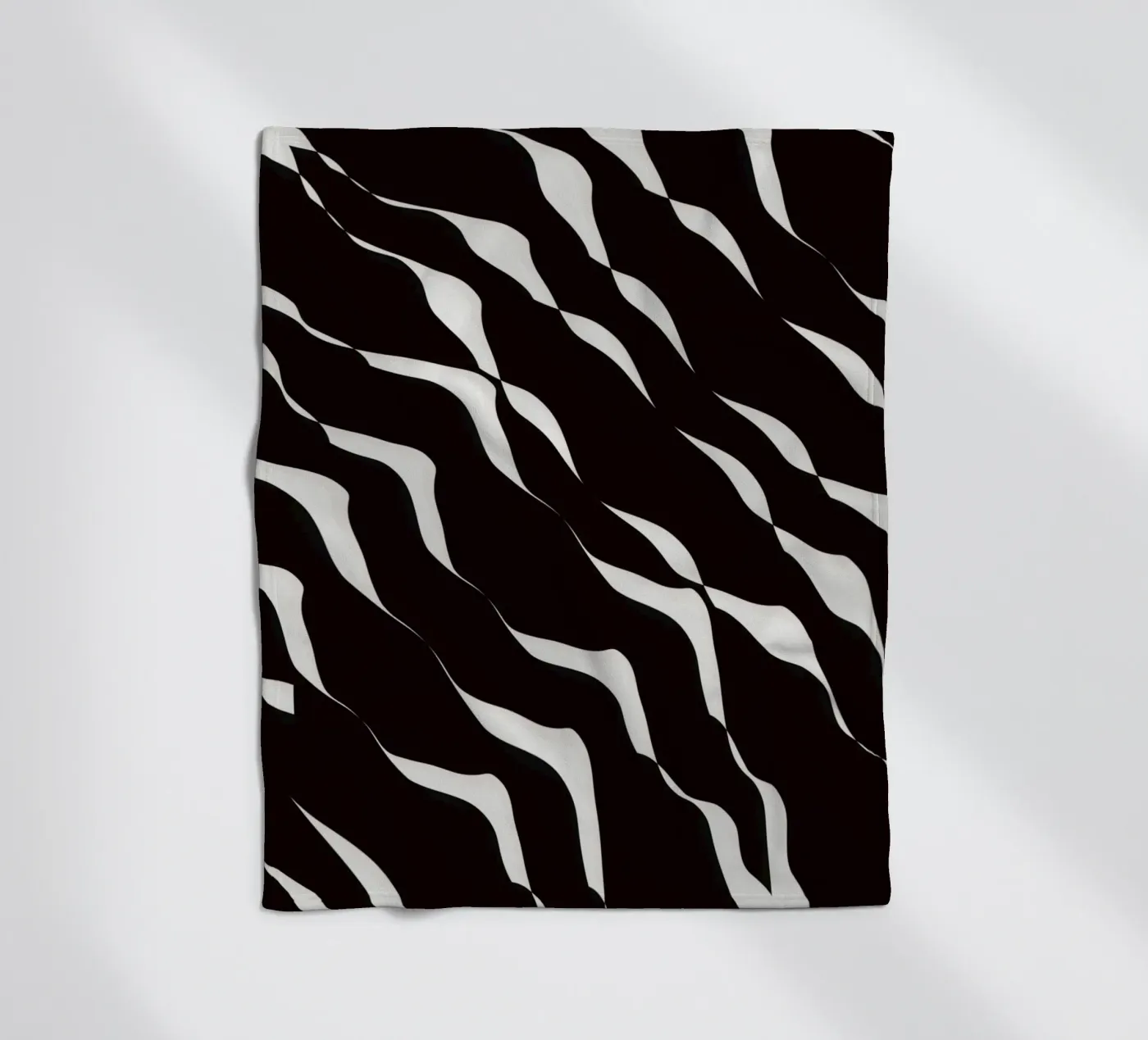 Waves pattern 06 fleece blanket by Little Dean