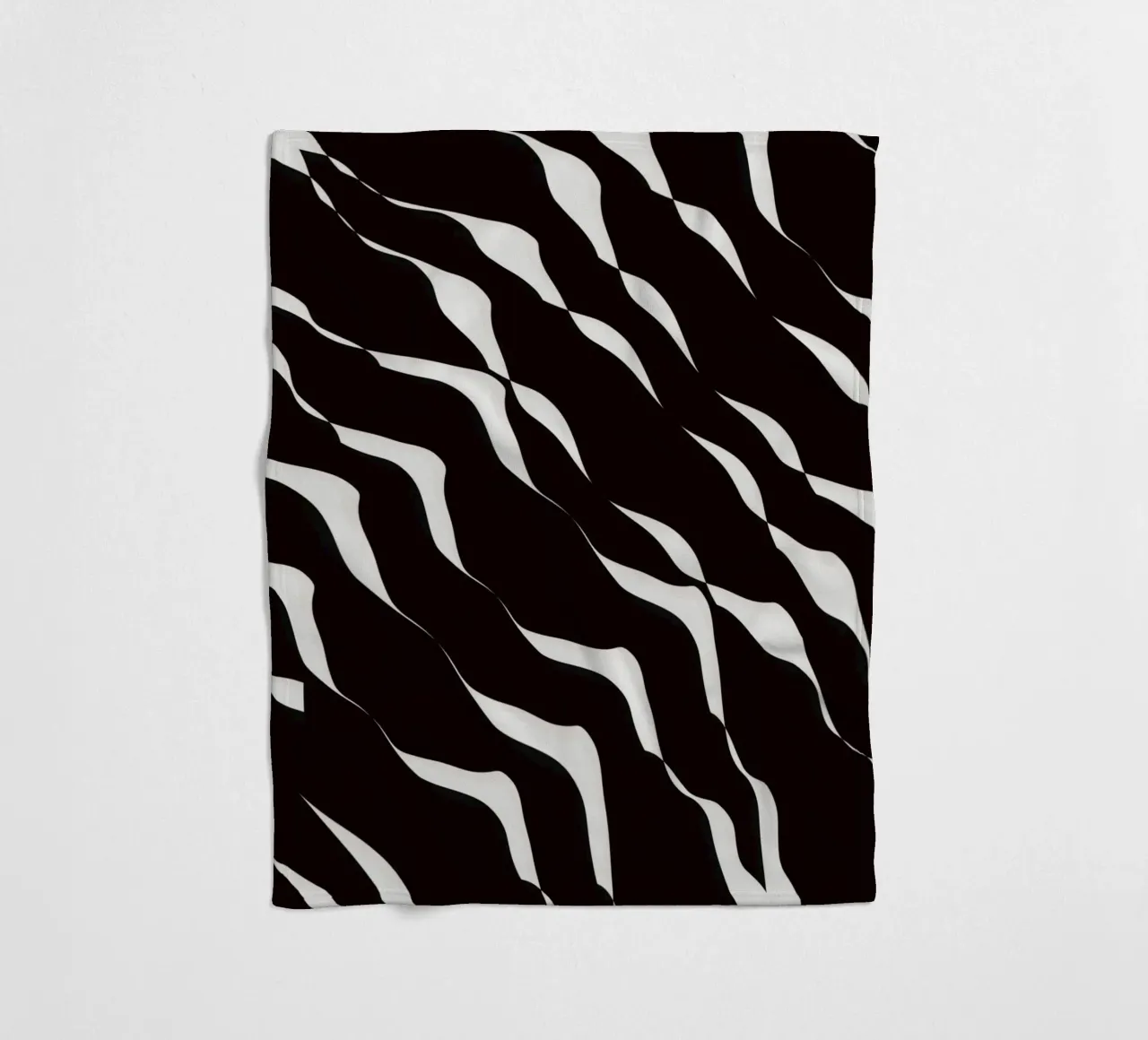 Waves pattern 06 fleece blanket by Little Dean