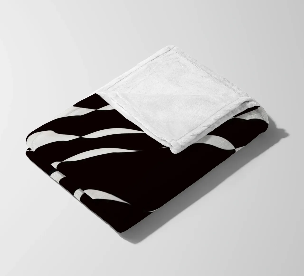 Waves pattern 06 fleece blanket by Little Dean