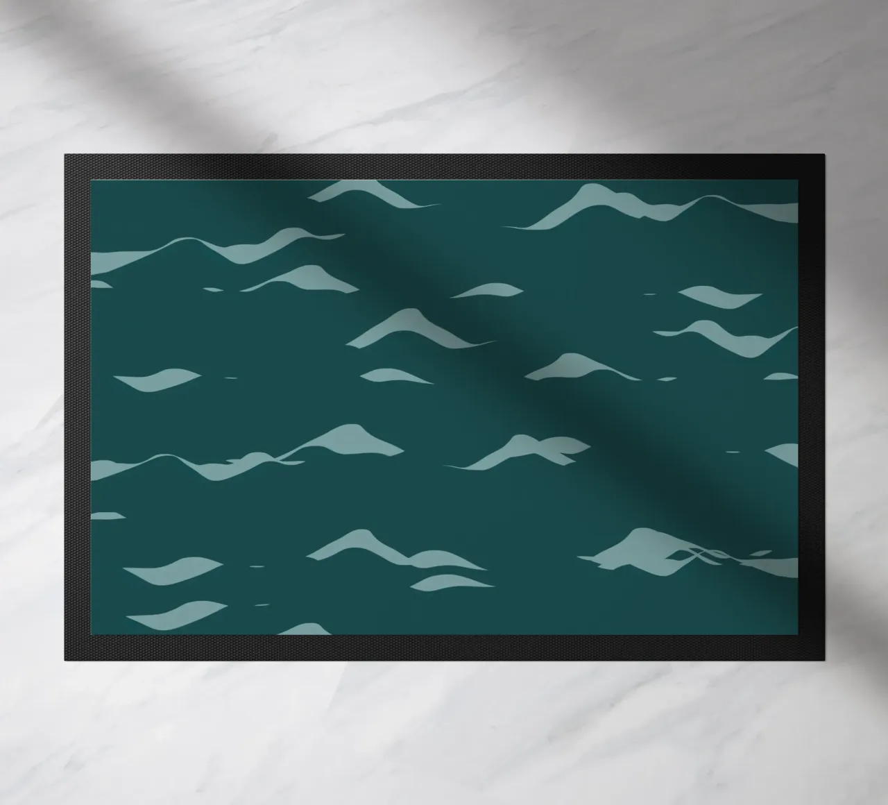 Waves pattern 07 doormat by Little Dean