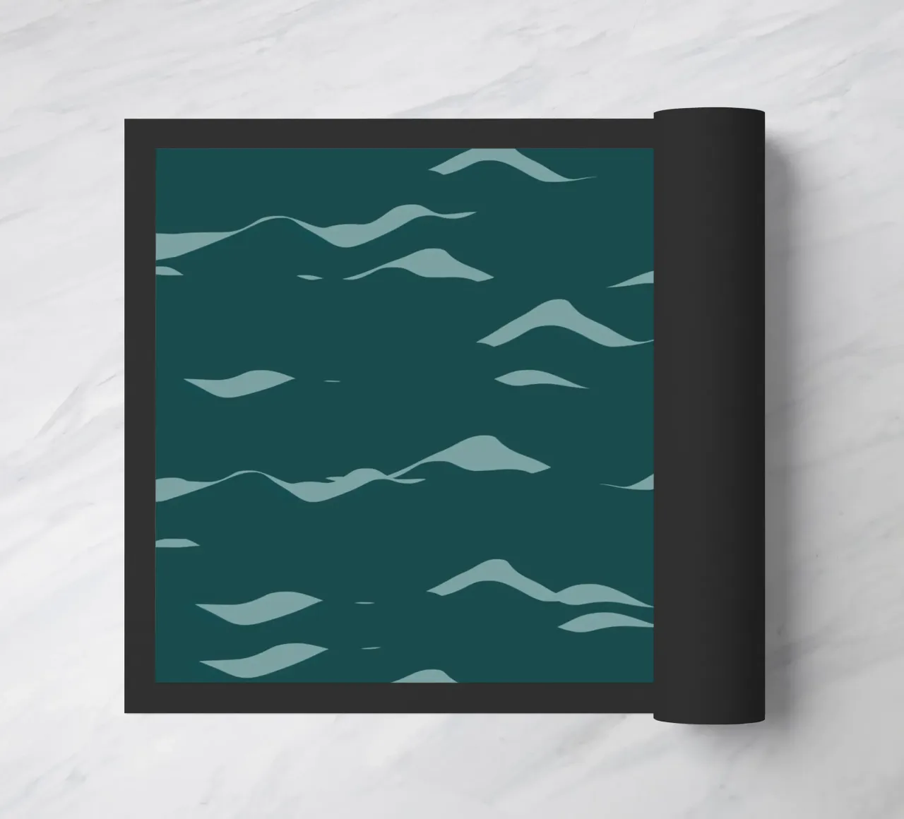 Waves pattern 07 doormat by Little Dean