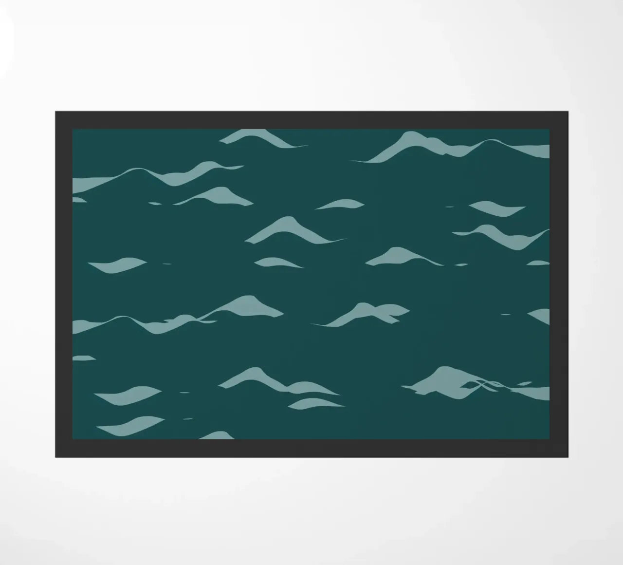 Waves pattern 07 doormat by Little Dean