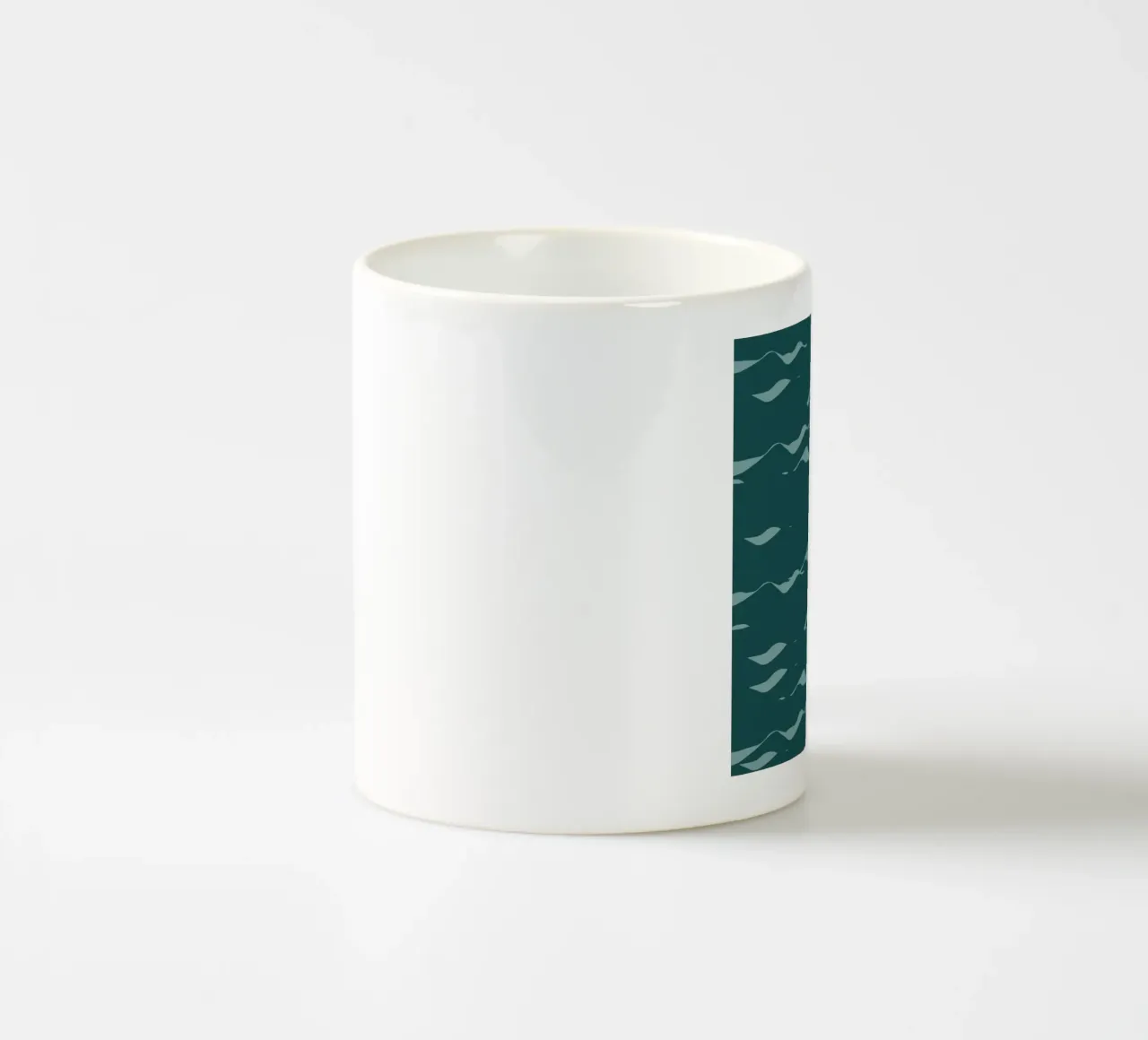 Waves pattern 07 ceramic mug by Little Dean