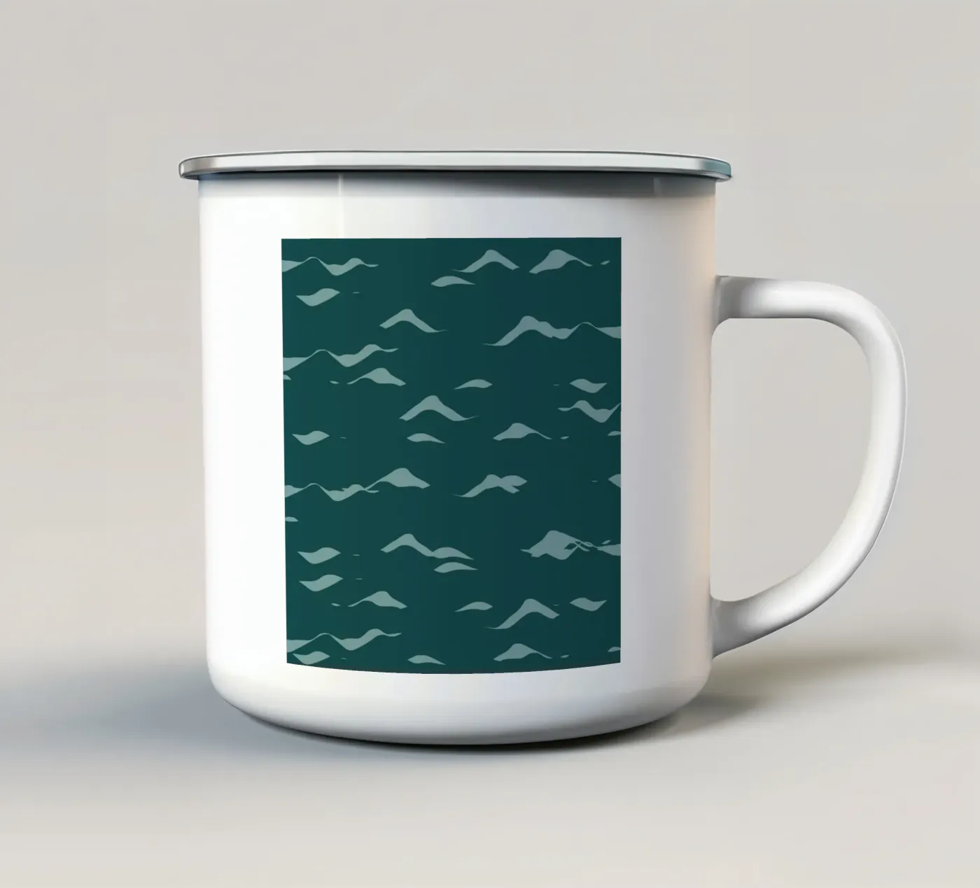 Golven patroon 07 emaille mok van Little Dean