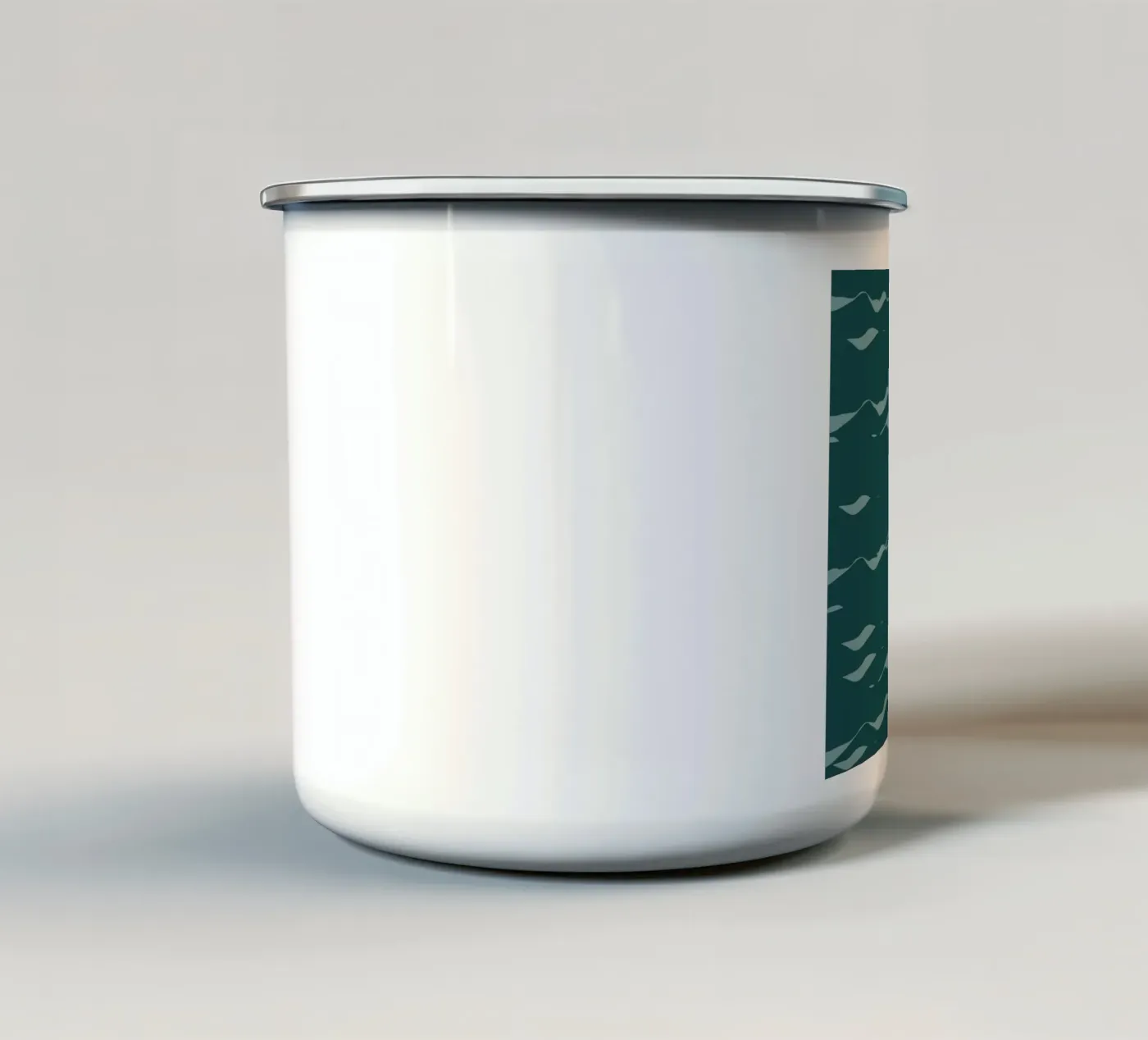Waves pattern 07 enamel mug by Little Dean