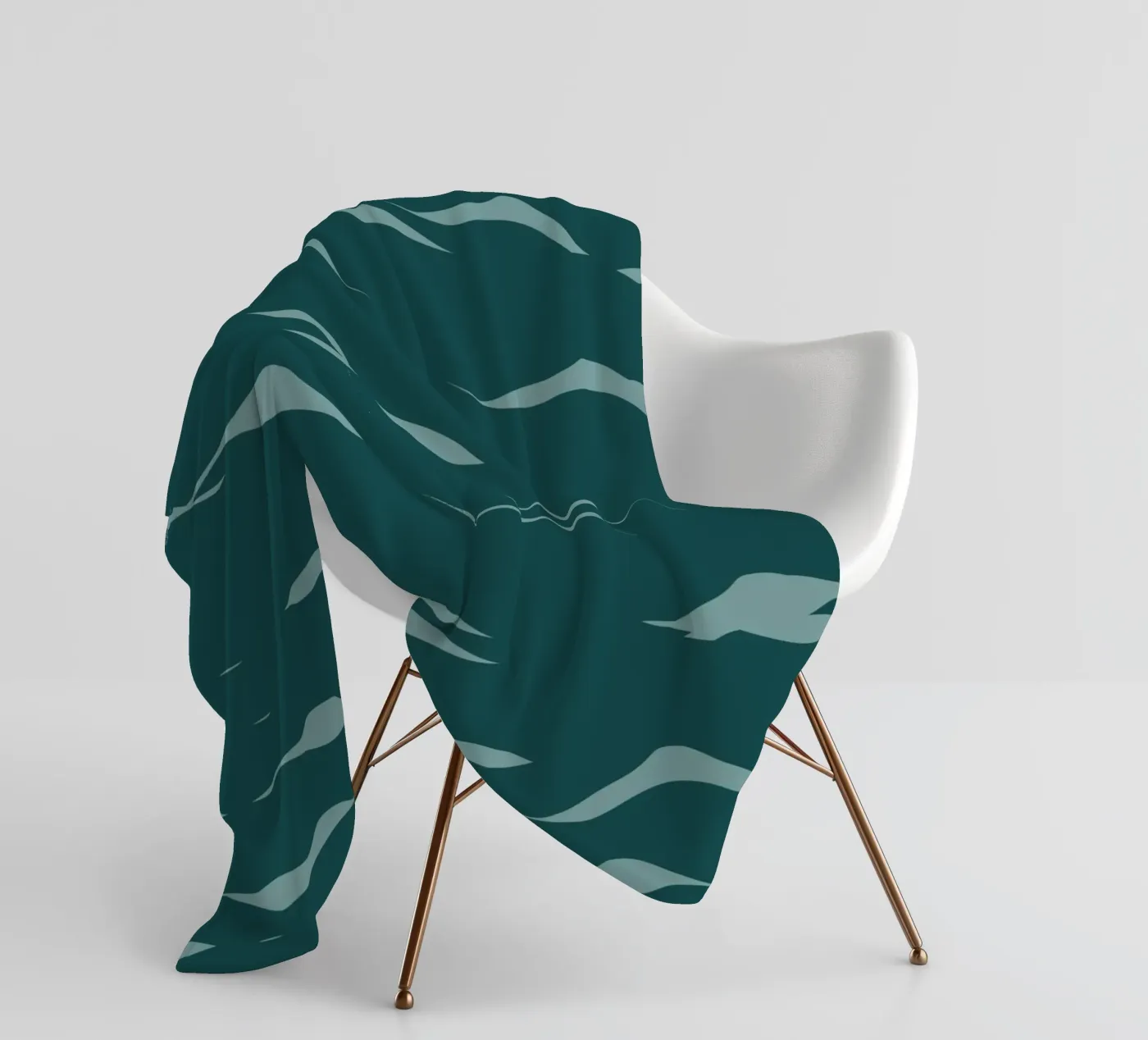 Waves pattern 07 Fleecedecke von Little Dean