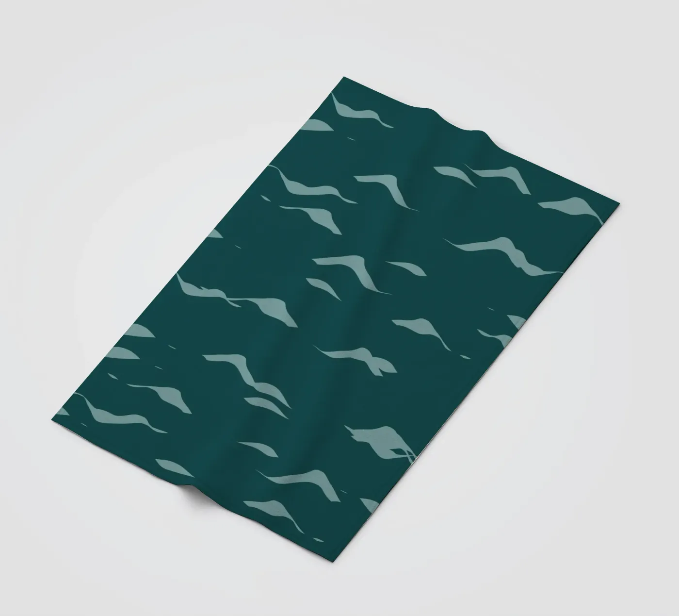 Waves pattern 07 fleece blanket by Little Dean